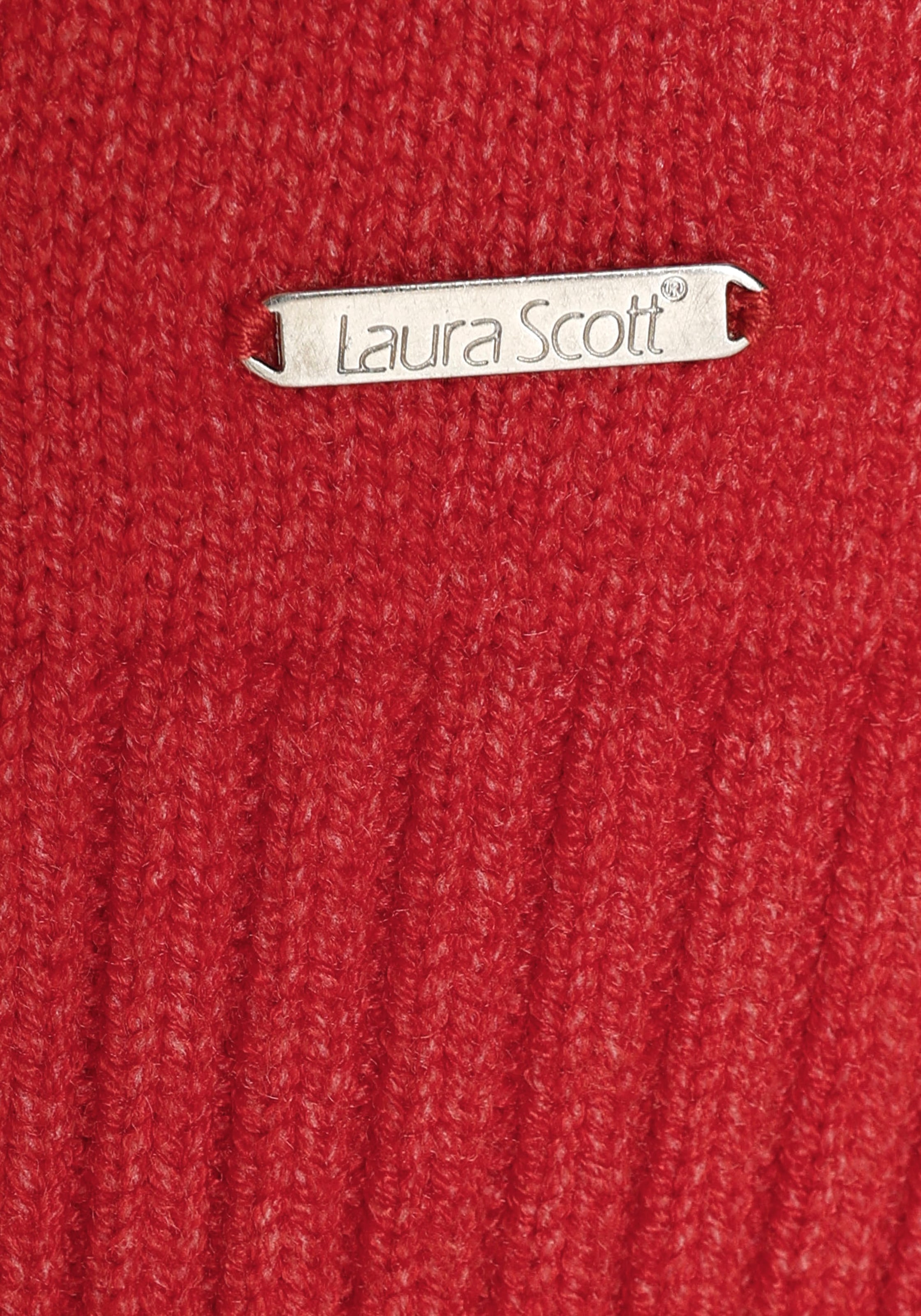 Laura Scott Stehkragenpullover, mit Zierbiese
