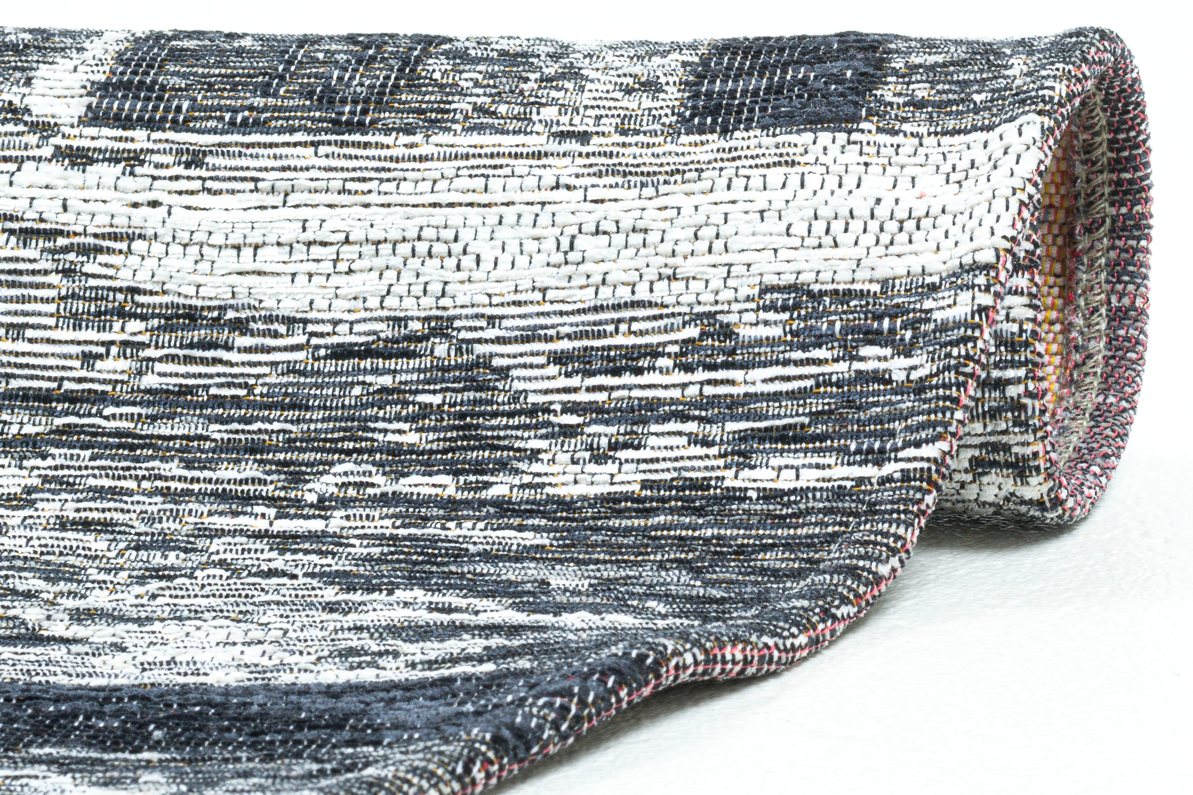 Sansibar Teppich »Keitum 010«, rund, 3 mm Höhe, Flachgewebe, modernes Holz Design, Motiv, gekreuzte Säbel