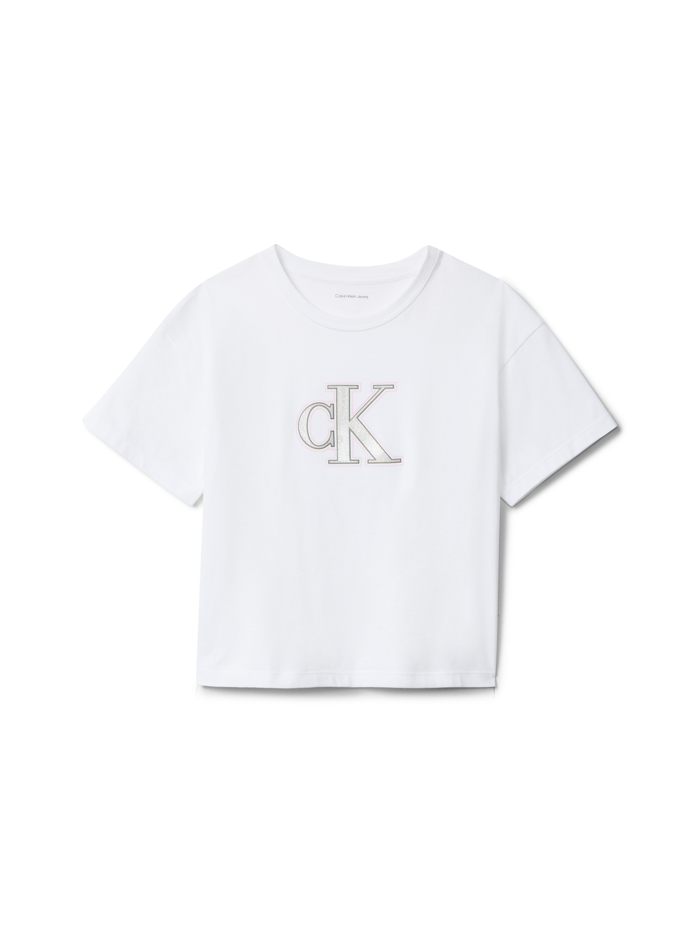 Calvin Klein Jeans T-Shirt »FESTIVE GRAPHIC SS T-SHIRT«, für Kinder bis 16 Jahre, Glitzer-Druck