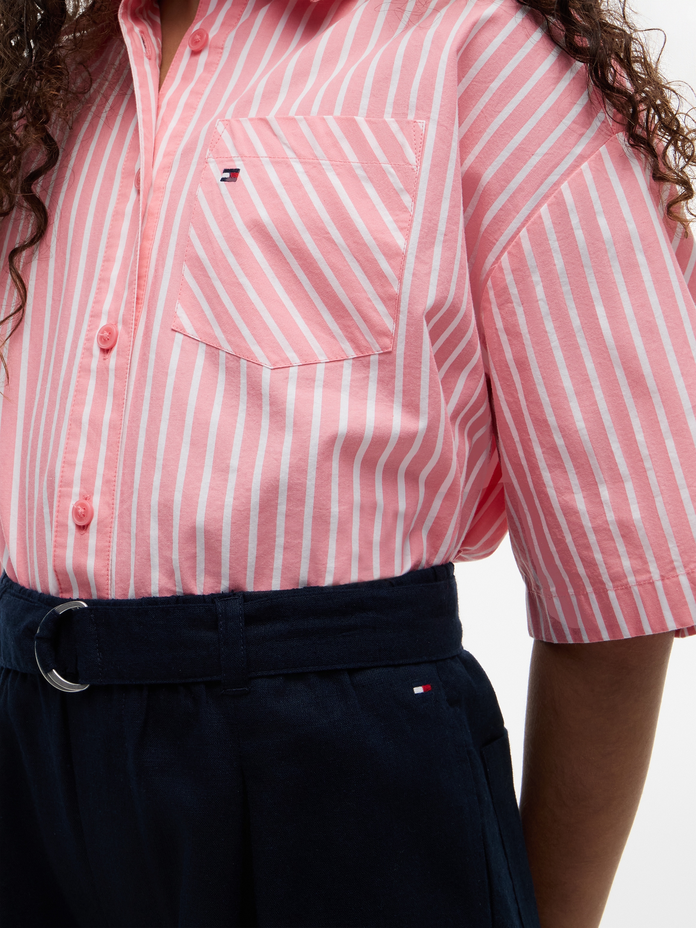 Tommy Hilfiger Bundfaltenhose »PLEATED LINEN PANT BELT«  Kinder bis 16 Jahre, Leinen-Mix, mit Gürtel