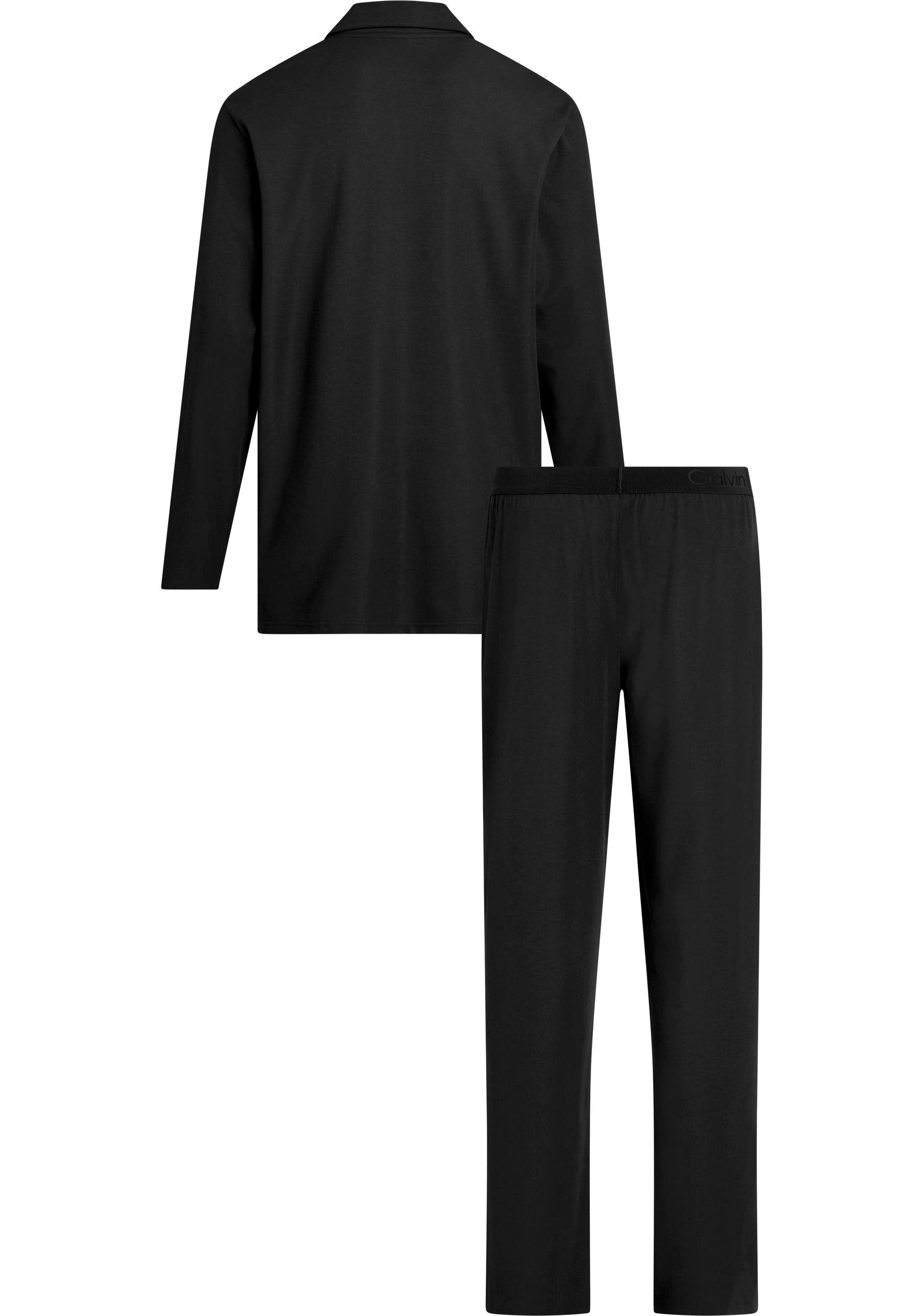 Calvin Klein Underwear Schlafanzug »L/S PANT SET«, (2 tlg.), mit Knopfleiste