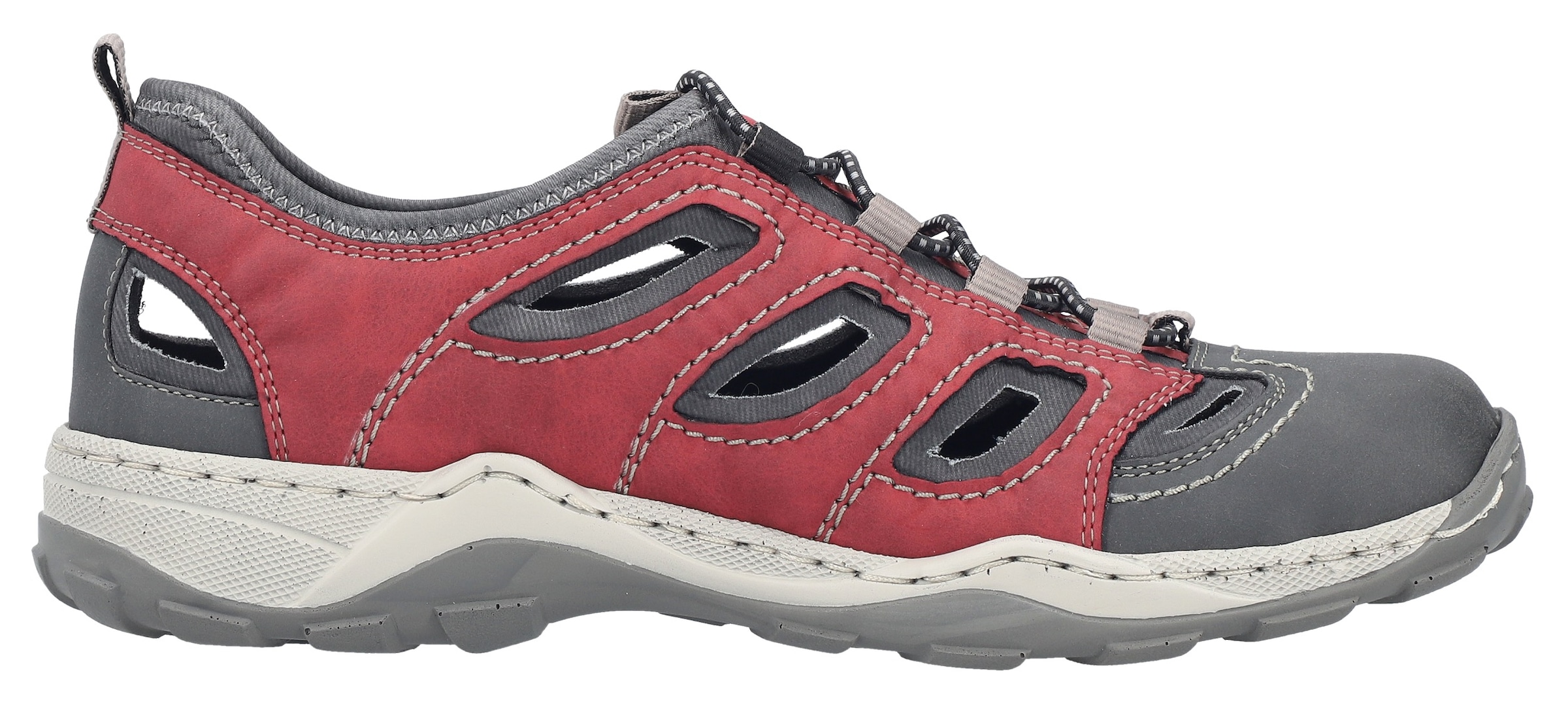 Rieker Slipper  Trekking Schuh, Sandale, Sommerschuh mit praktischem Gummizug