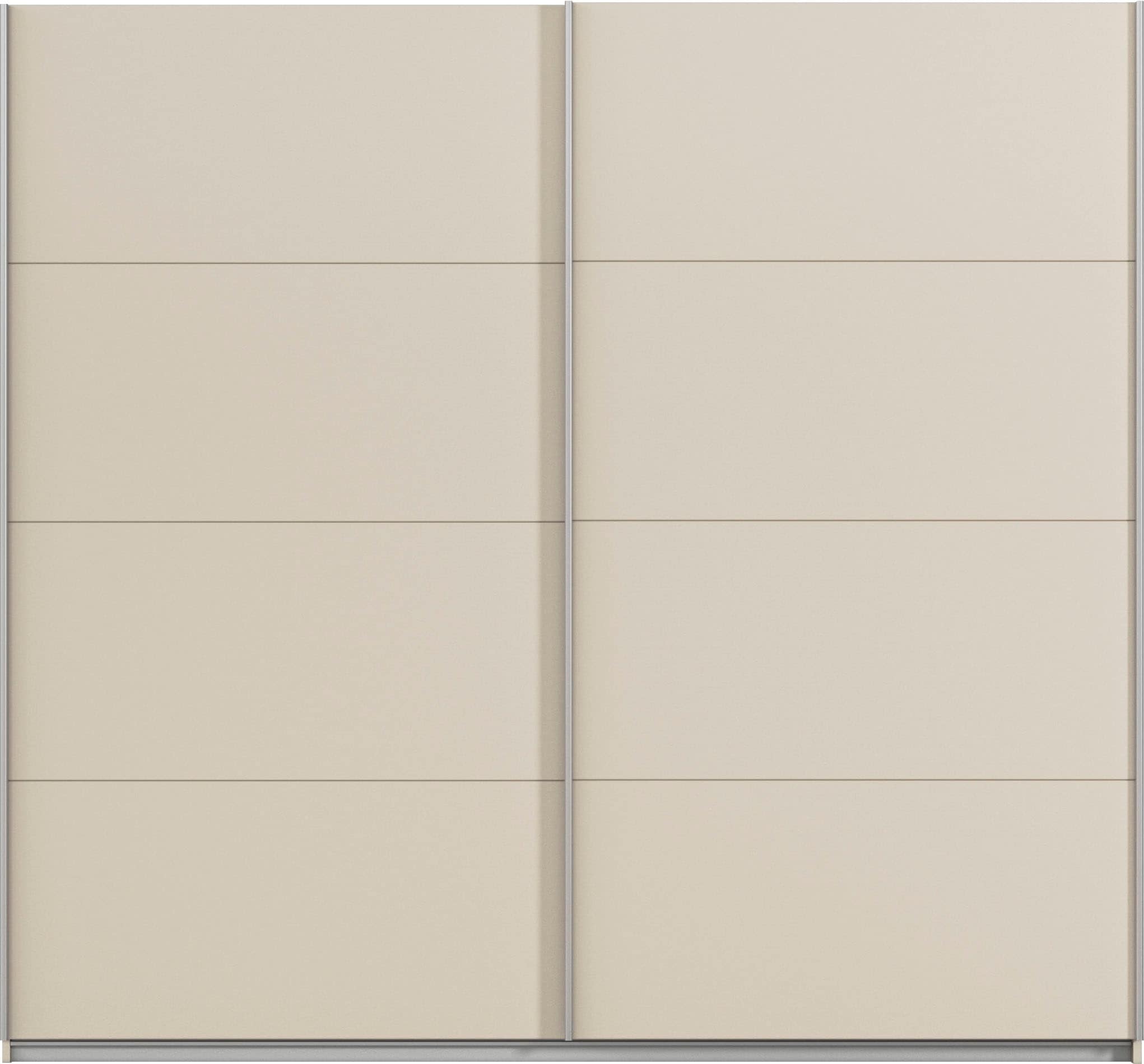 INOSIGN BY RAUCH Schwebetürenschrank »Kleiderschrank Schrank Garderobe Schlafzimmerschrank THANOS«, (in 3 verschiedenen Ausstattungen BASIC/CLASSIC/PREMIUM), Optional mit Spiegel, Metall-Griffleisten alufarben MADE IN GERMANY