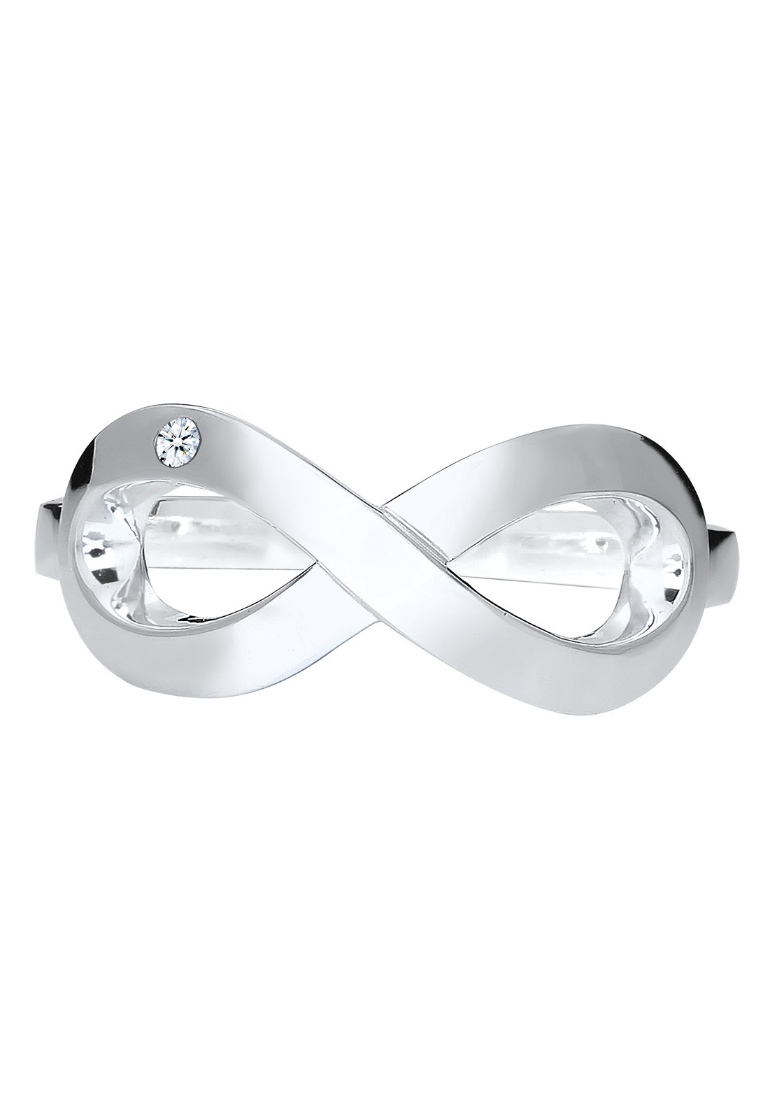 Elli DIAMONDS Verlobungsring »Ring Infinity Diamant Weiß Brillantschliff (0.015 ct) 925 Sterling Silber«
