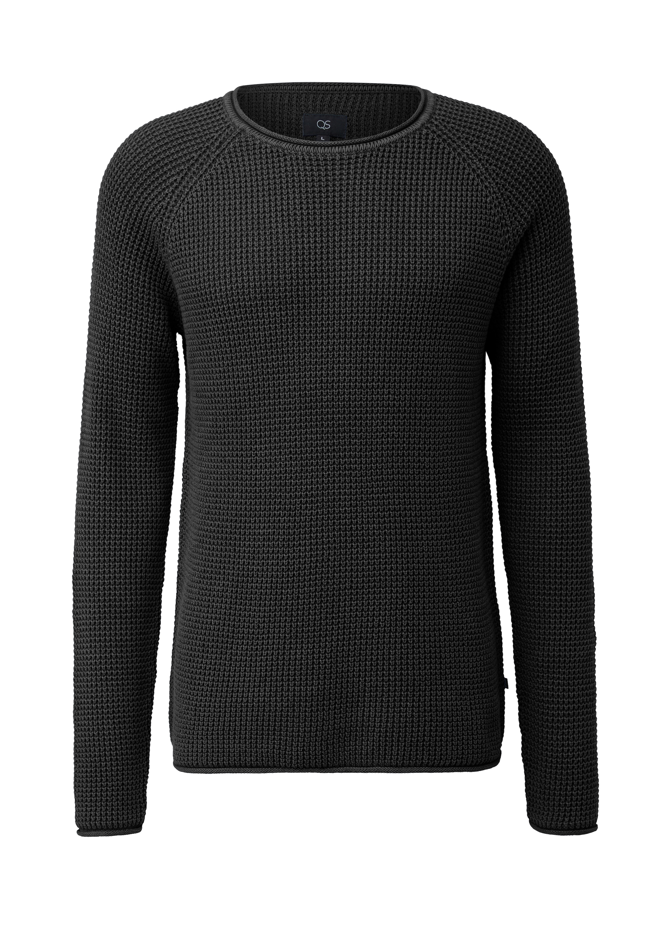 QS Strickpullover Winterpullover in Strick-Optik und Rundhals