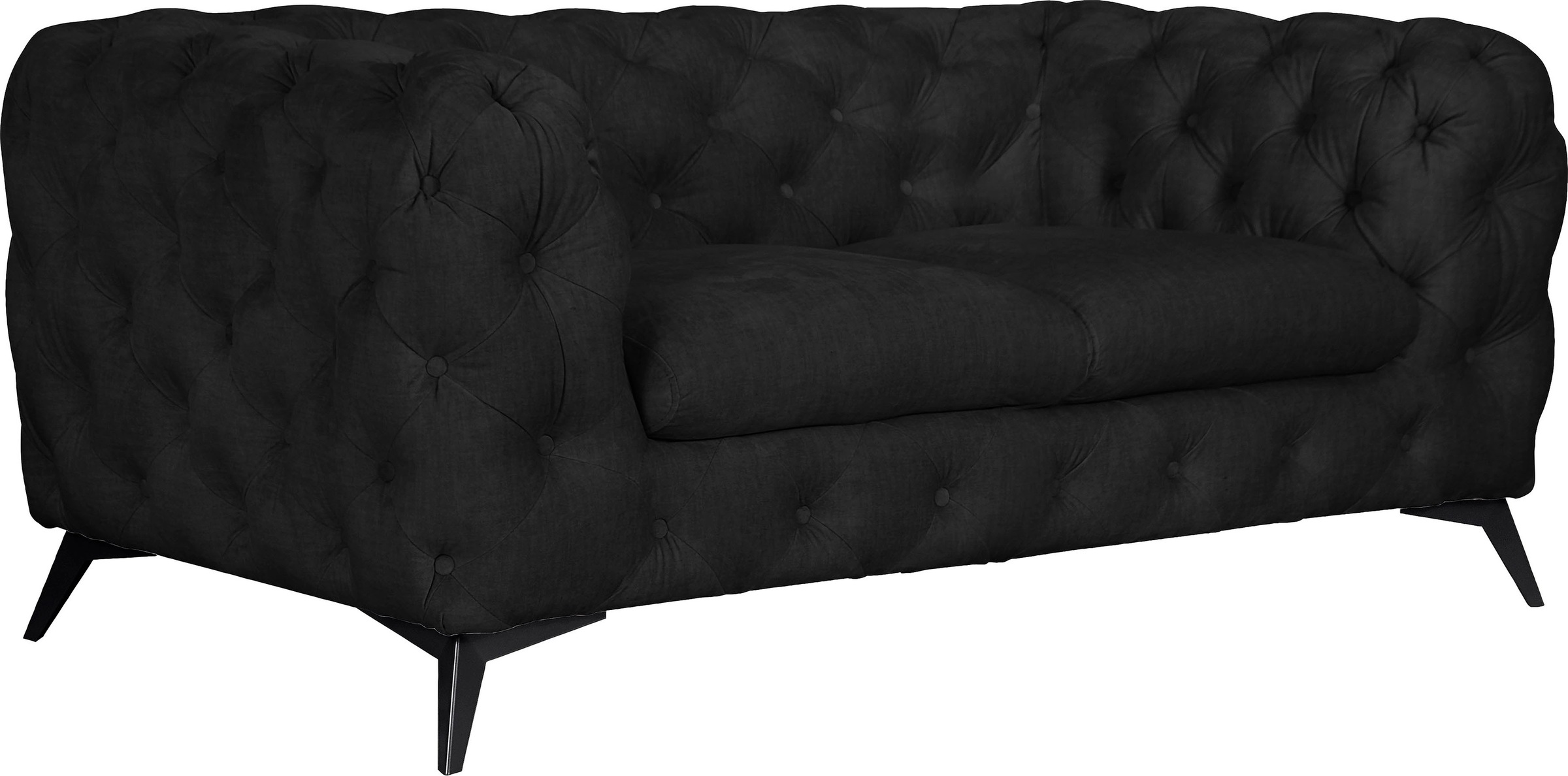 Leonique Chesterfield-Sofa »Glynis«, aufwändige Knopfheftung, moderne Chesterfield Optik, Fußfarbe wählbar