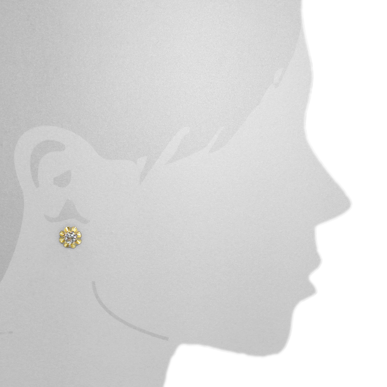 OSTSEE-SCHMUCK Paar Ohrstecker »- Pia 6 mm - Gold 333/000 - sy. Aquamarin«