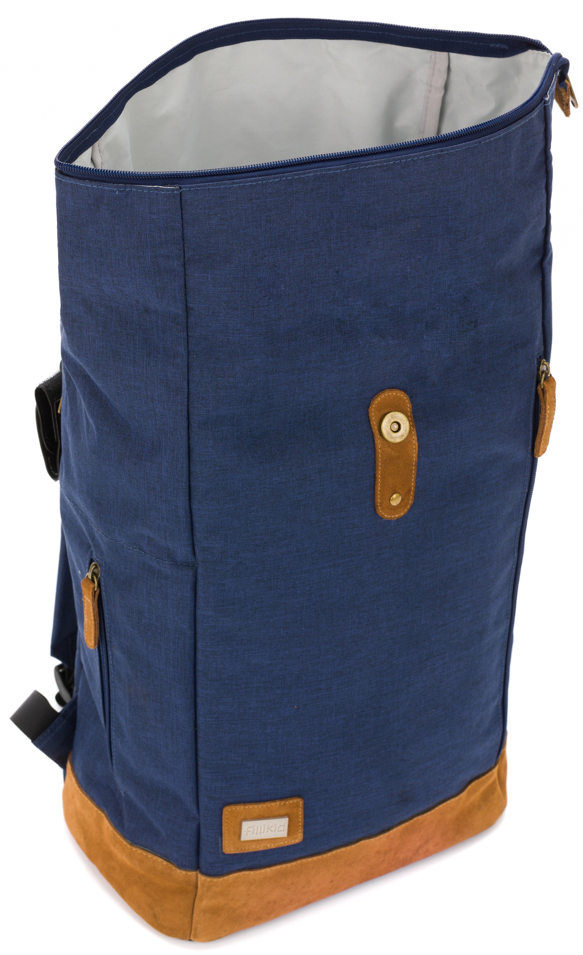 Fillikid Wickelrucksack »Berlin, navy melange«, Reflektoren, inkl. Wickelauflage