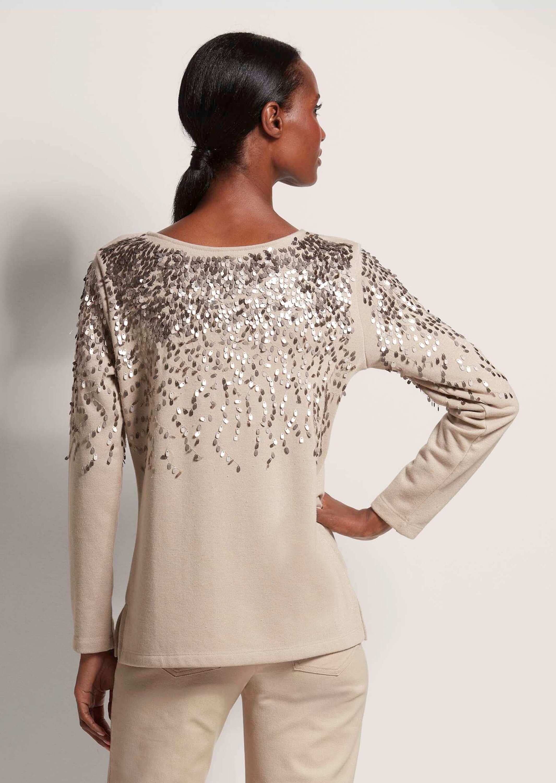 MADELEINE Langarmshirt »Sweatshirt Sweatshirt mit Glanz-Effekt«