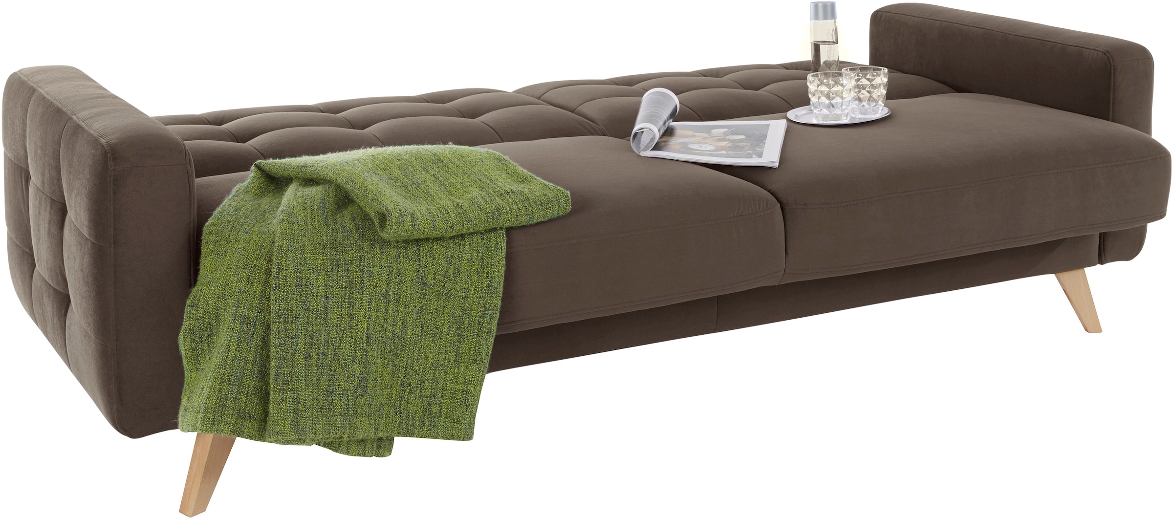 exxpo - sofa fashion 3-Sitzer »Nappa, kompakt und komfortabel, bequem, zeitloses Design, L-Form«, tolle Detailverarbeitung