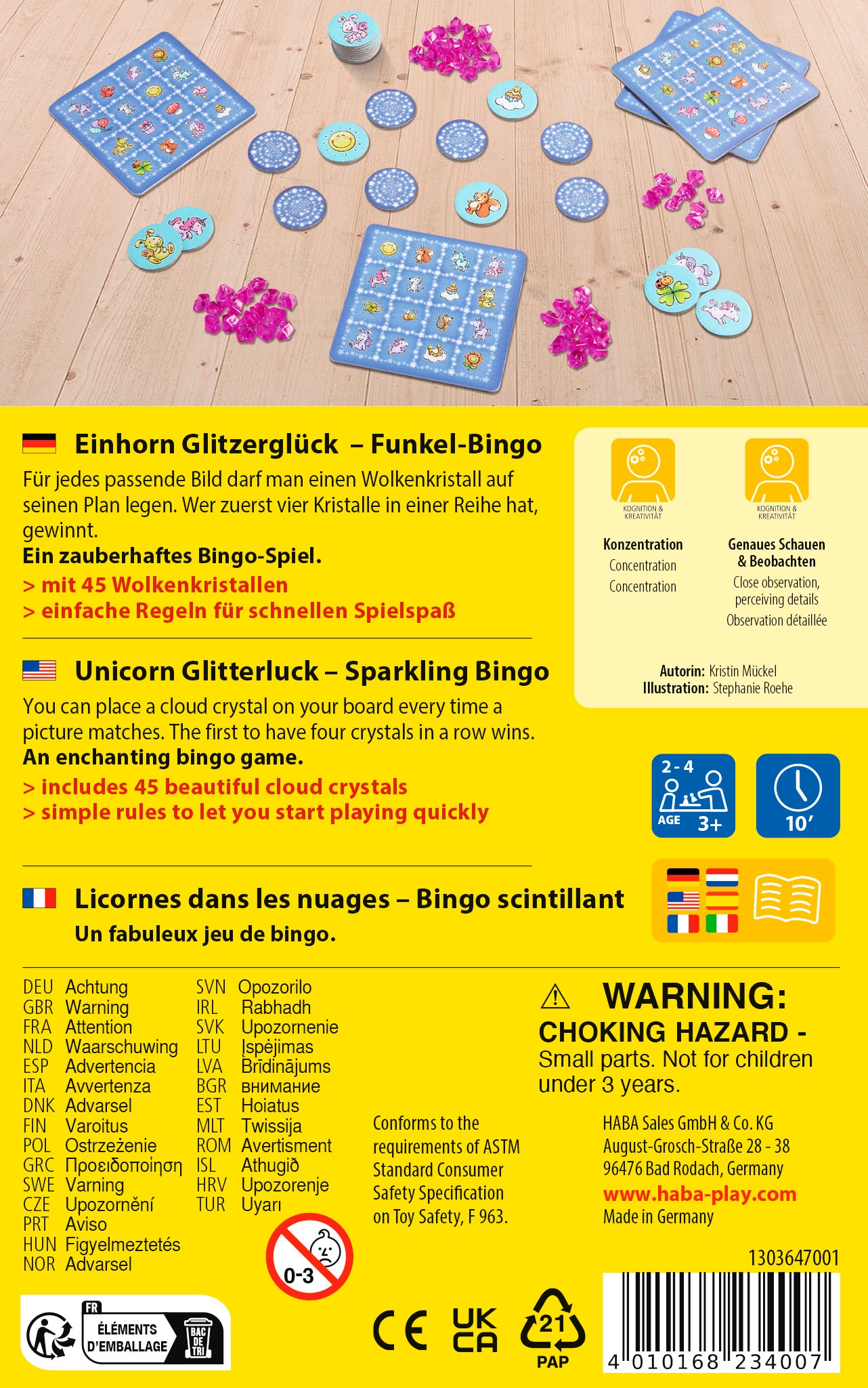 Haba Spiel »Einhorn Funkel-Bingo«, Made in Germany