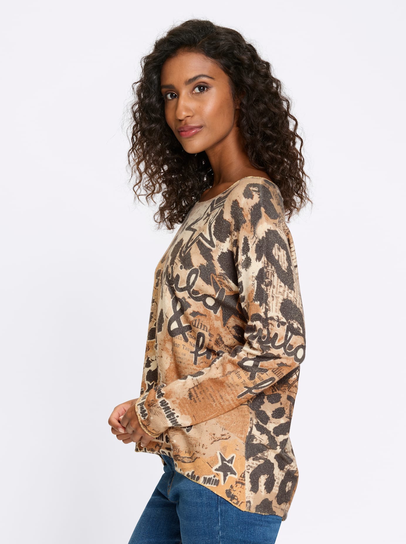 heine Strickpullover »Druck-Pullover«