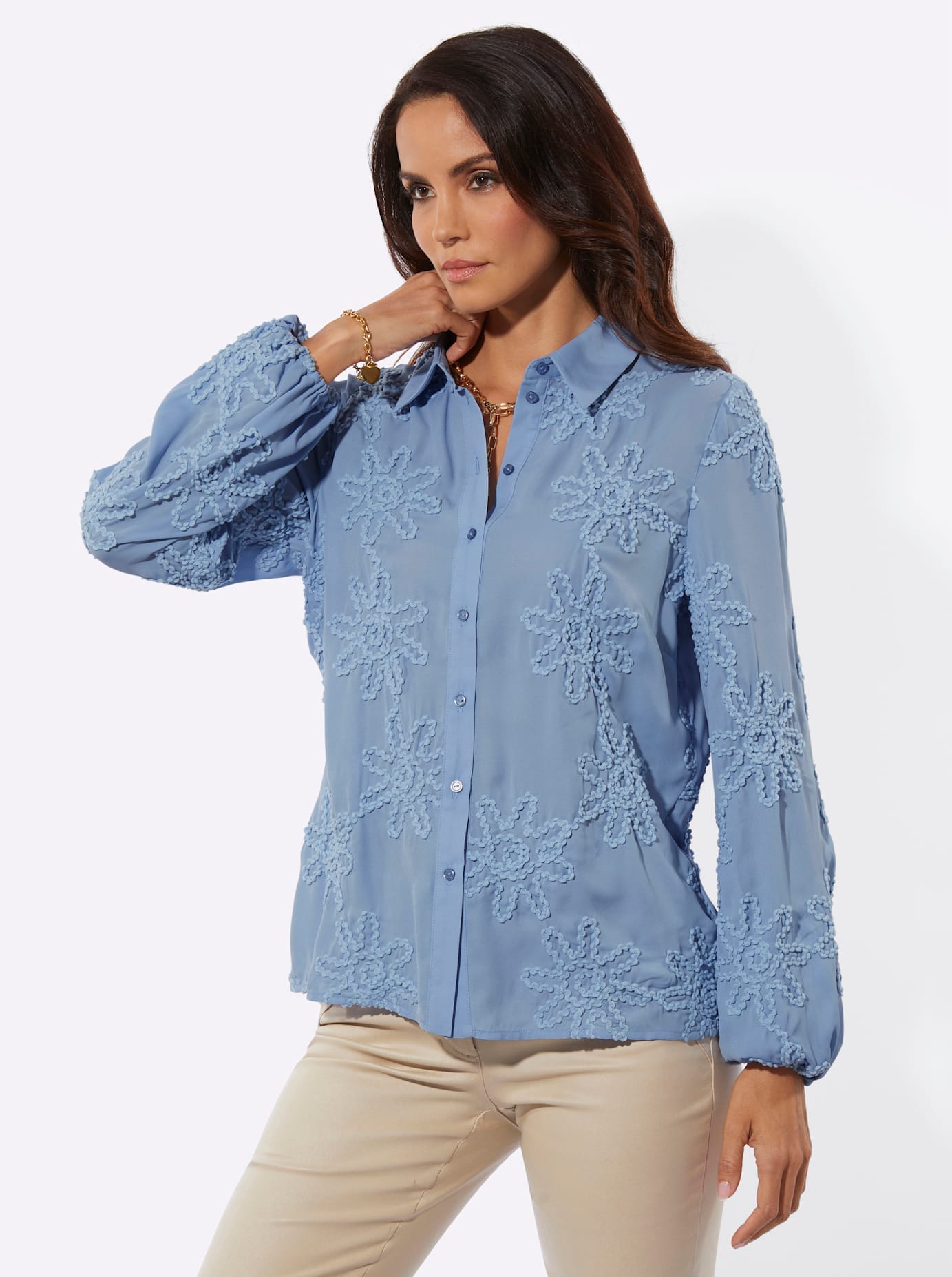 creation L Langarmbluse