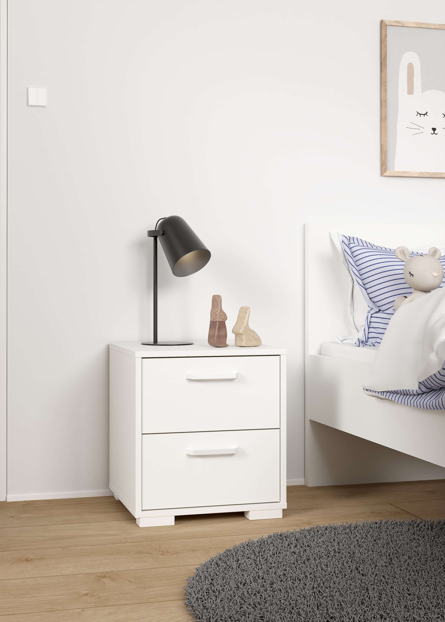 Home affaire Nachtkommode »Sofia« minimalistisches, modernes Design, Breite 70,2 cm