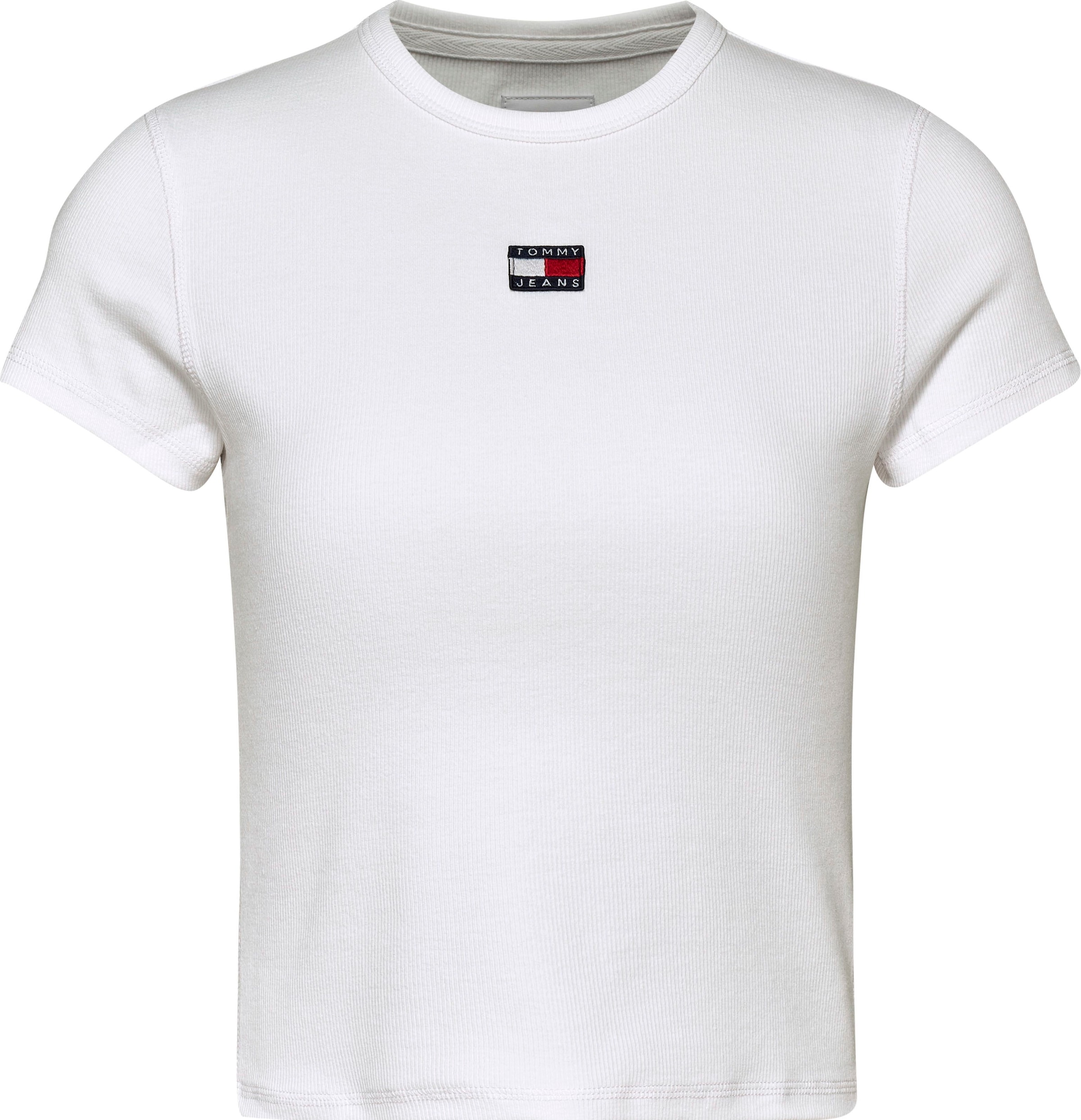 Tommy Jeans T-Shirt »TJW BBY RIB XS BADGE«, mit Logo-Badge online bei OTTO