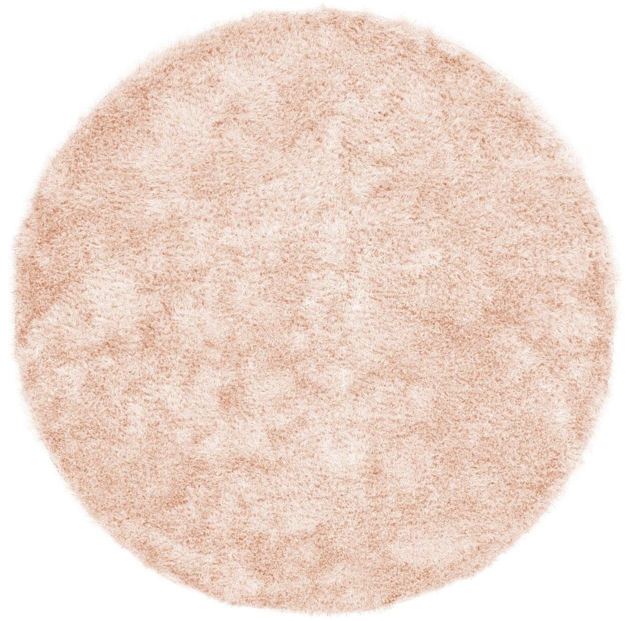 Bruno Banani Hochflor-Teppich »Alga«, rund, 40 mm Höhe, Uni-Farben, besonders weich und kuschelig