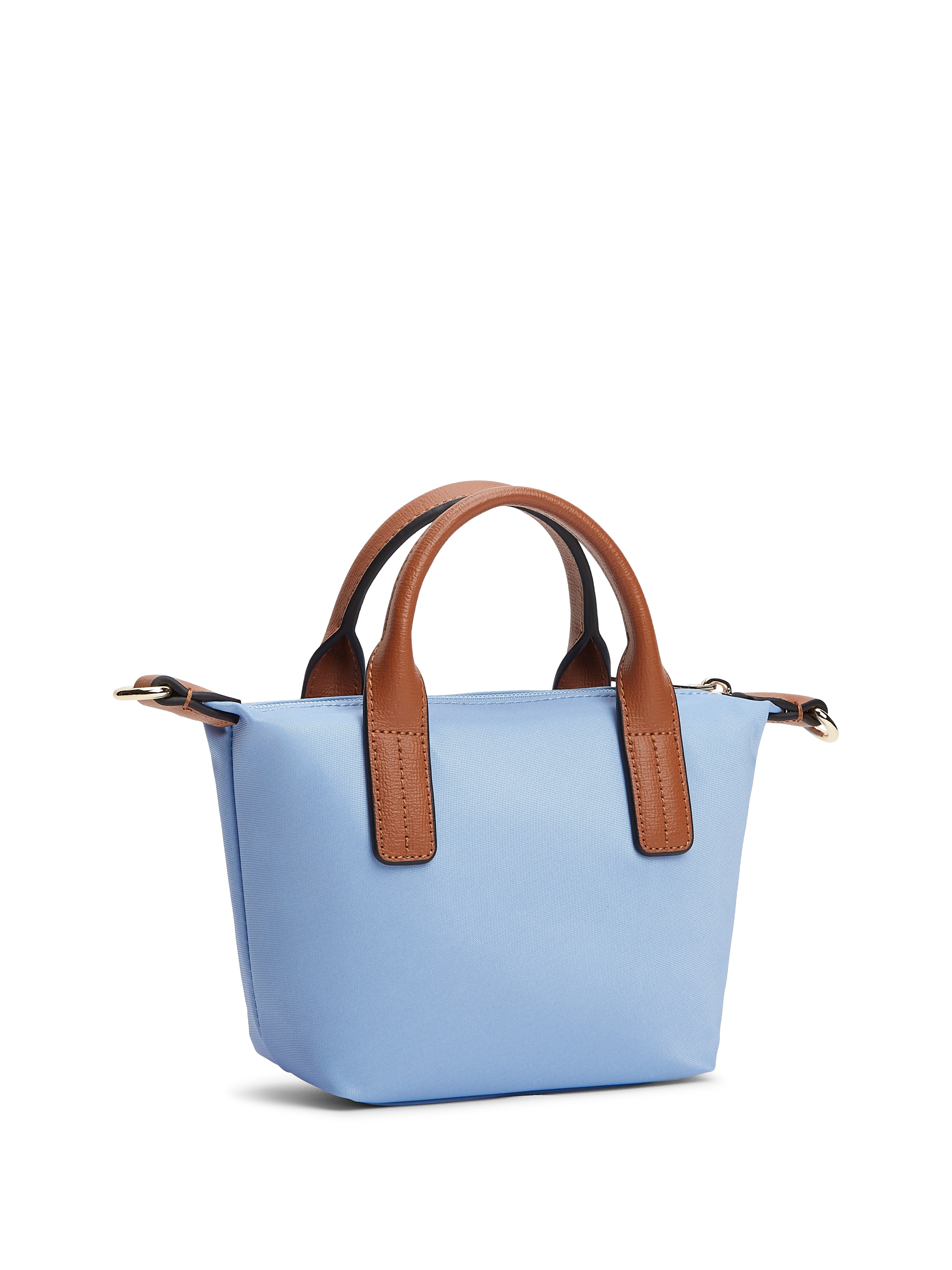 Tommy Hilfiger Tragetasche »POPETTE MICRO TOTE« Damen Schultertasche, Handtasche mit kontrastfarbigen Tragegriffen