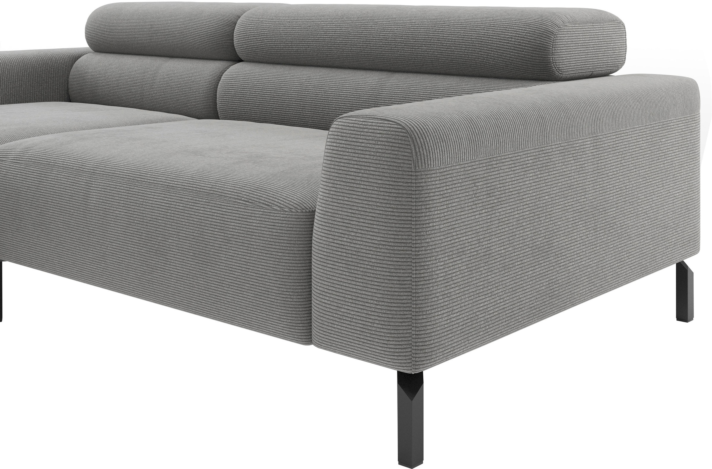 Home affaire Ecksofa »Ecksofa, L-Form,  incl. Kopfteilverstellung, Breite 223 cm« wahlweise elektrische Sitztiefenverstellung