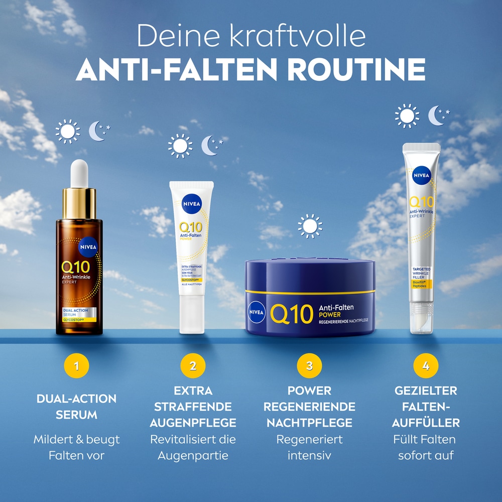 Nivea Nachtcreme »Q10 ANTI-FALTEN NACHTPFLEGE« für sichtbar straffere Haut und gemilderte Falten in 7 Tagen