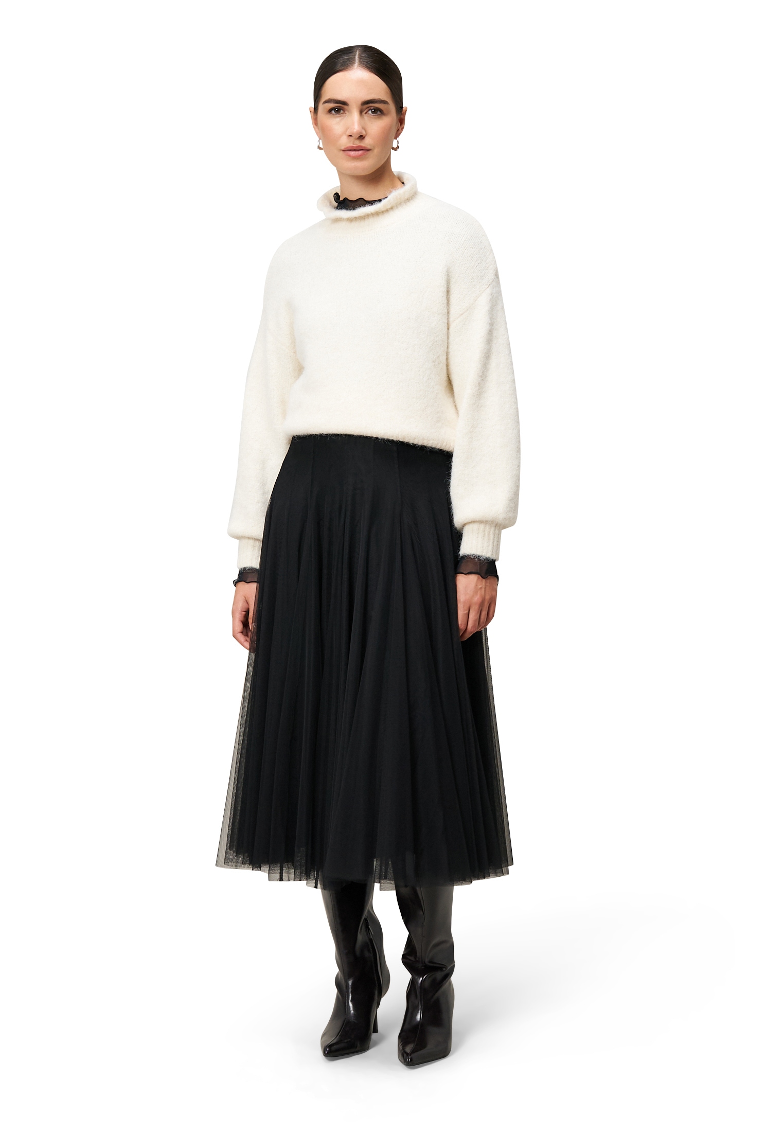 Zero Faltenrock »Meshrock mit Gummibund«