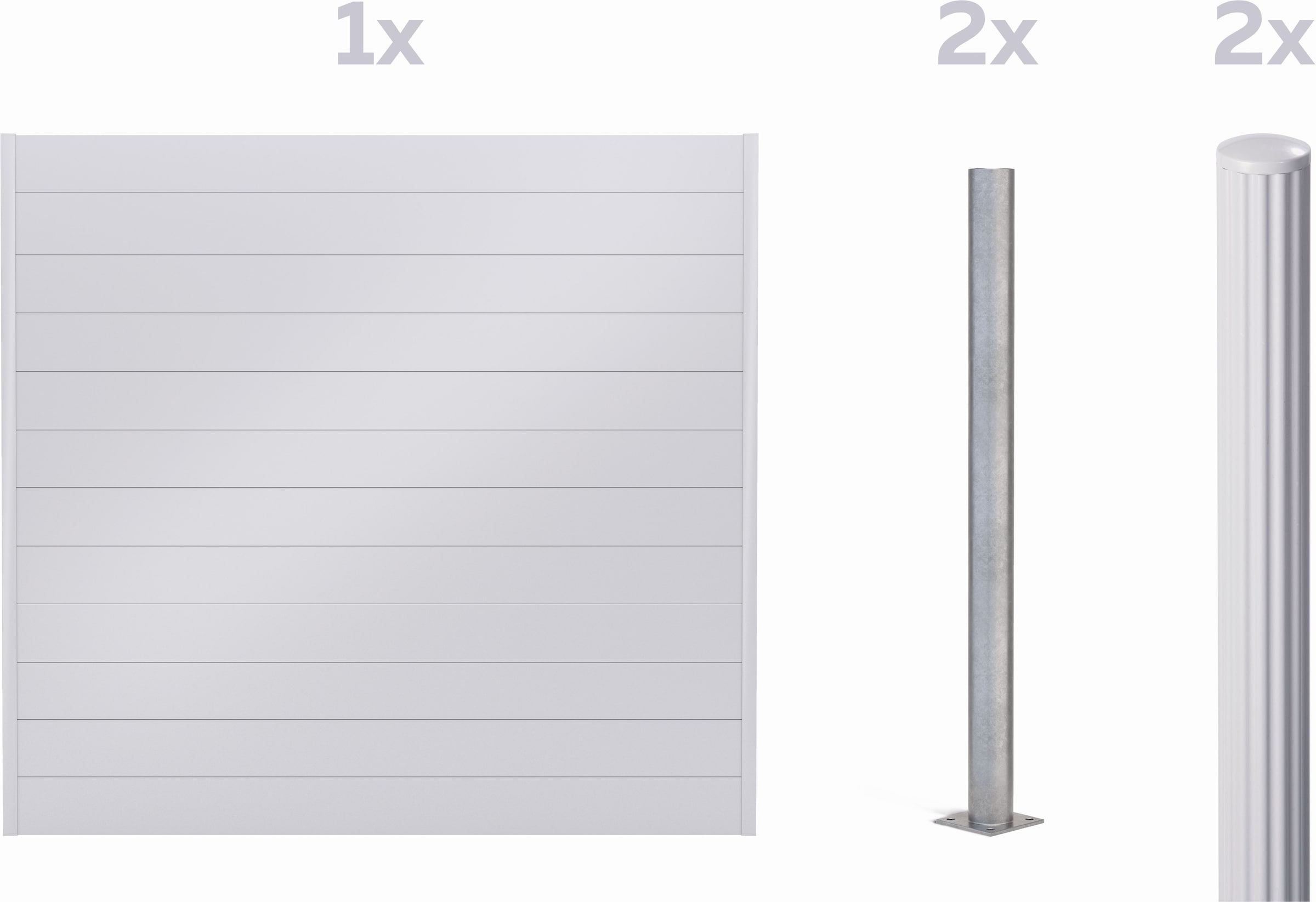 Alberts Dichtzaun »Palitio, Profilhöhe 150 mm« Aluminium, verschiedene Dekore und Längen