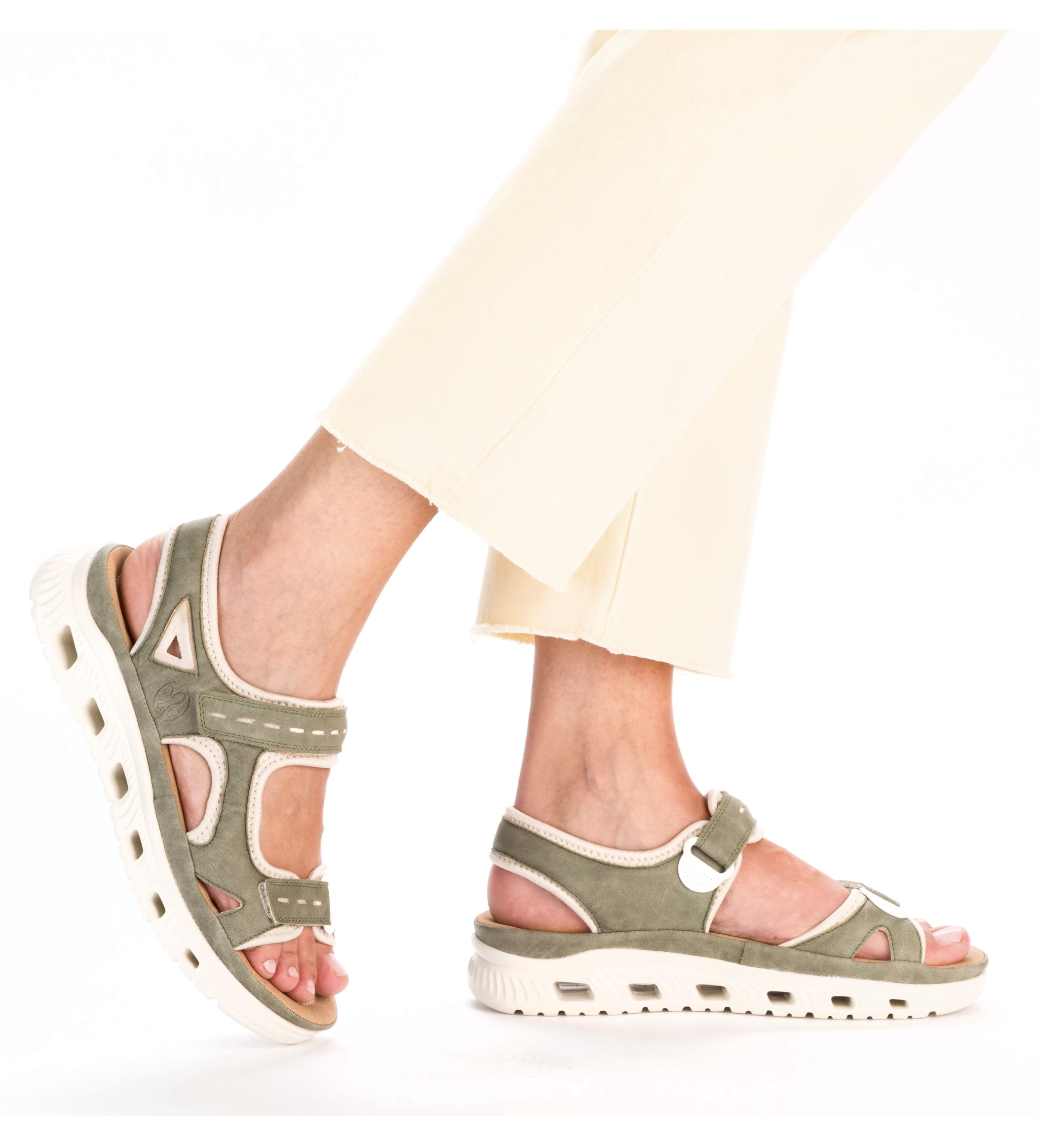 RIEKER Sport Sandale »Outdoorsandale«, Sommerschuh, Sandalette, Plateauabsatz, mit Klettverschlüssen