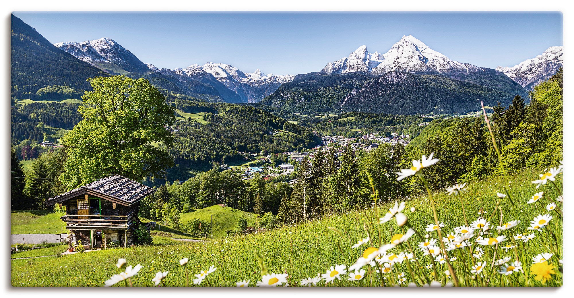 Alpen«, im (1 Alubild, den St.), in kaufen Leinwandbild, Shop Artland Wandbild in oder Online Größen Bayerischen Poster als Berge, »Landschaft Wandaufkleber OTTO versch.