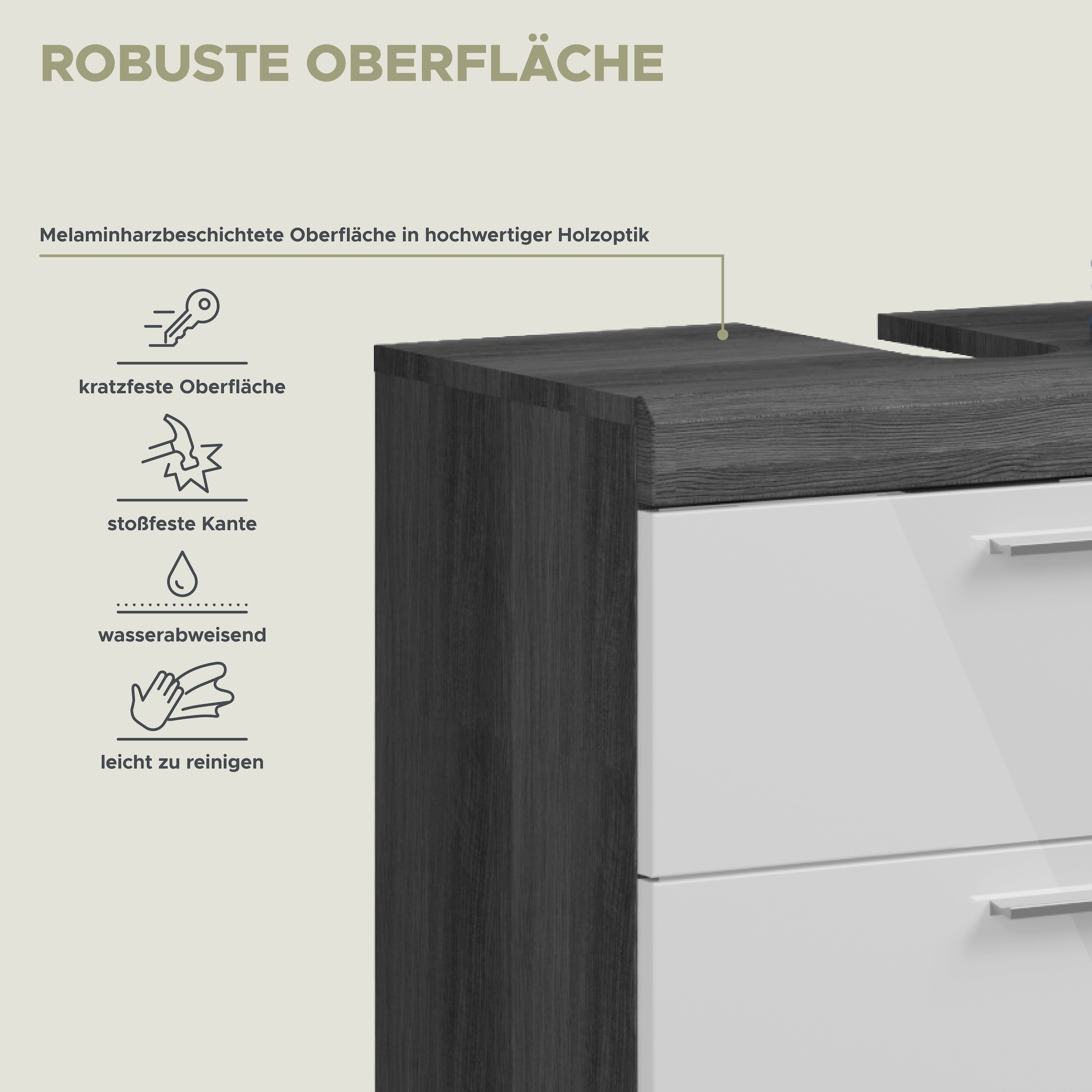 welltime Badmöbel-Set »SIENA, 5 teilig, bestehend aus:« Set, TOPSELLER!, 5 Stk. tlg.