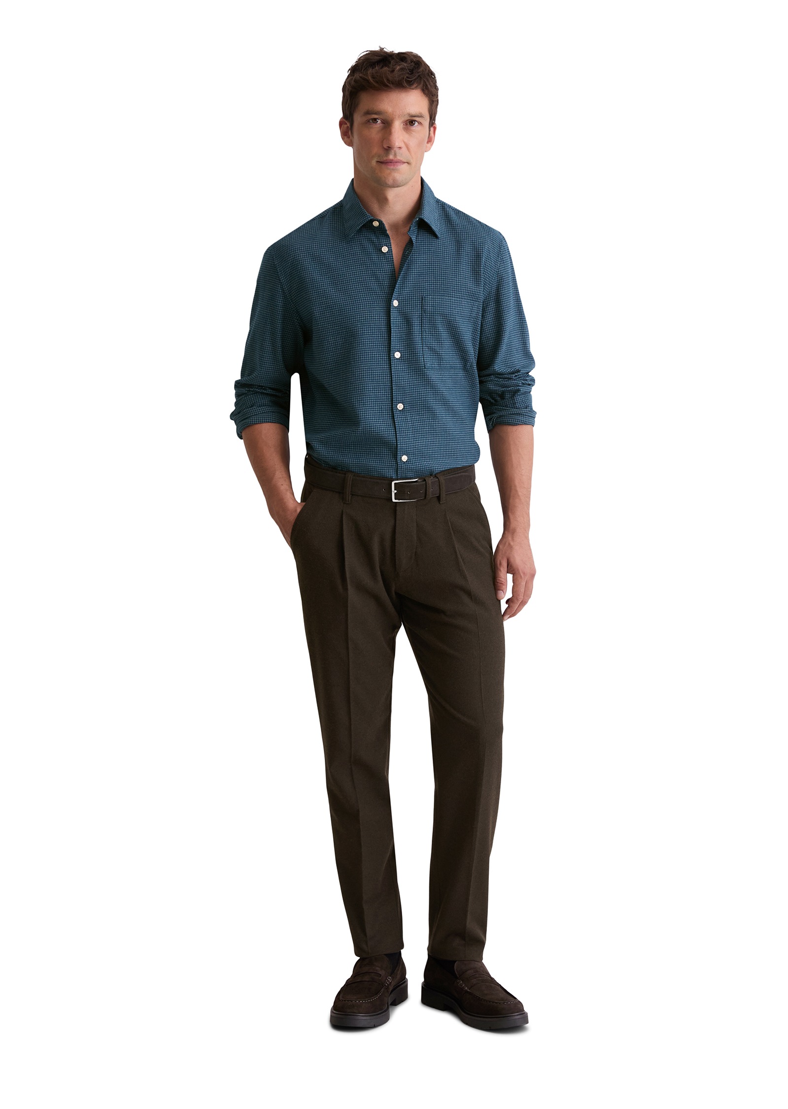 Marc O'Polo Langarmhemd In softer, leichter Flanell-Qualität