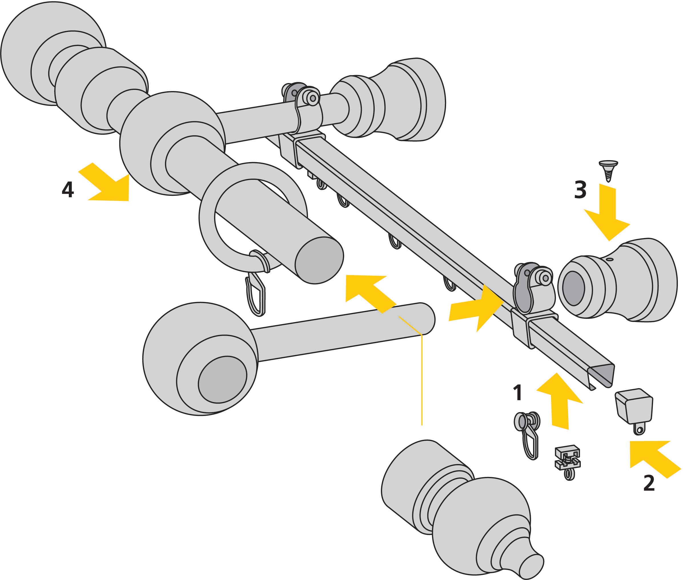 Good Life Schienenhalter »Tiane« für U-Schienen