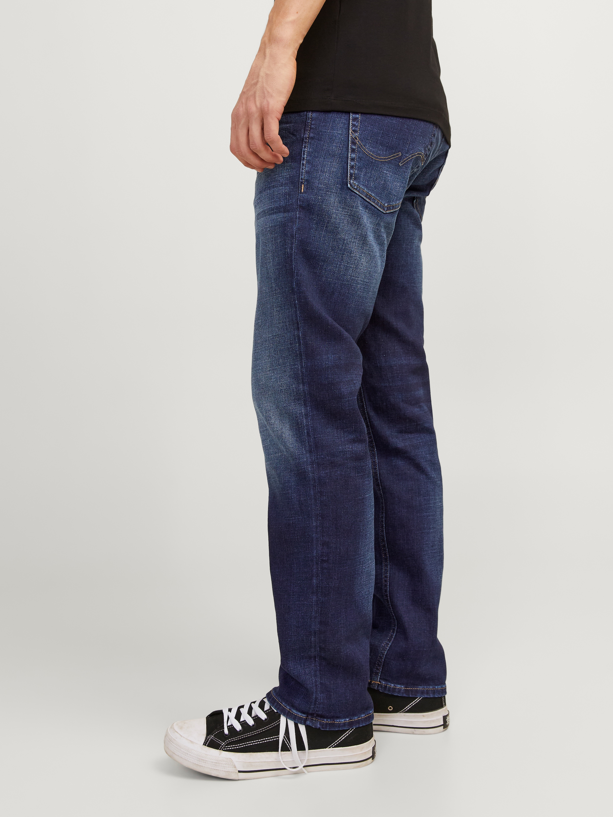Jack & Jones Regular-fit-Jeans »JJICLARK mit Used-Look und Stretch für den Alltag« mit Abriebeffekten