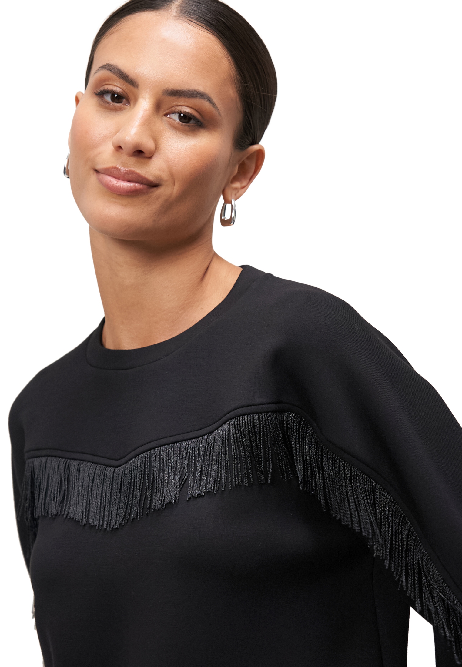 Zero Sweatshirt »Sweatshirt mit Fransen«