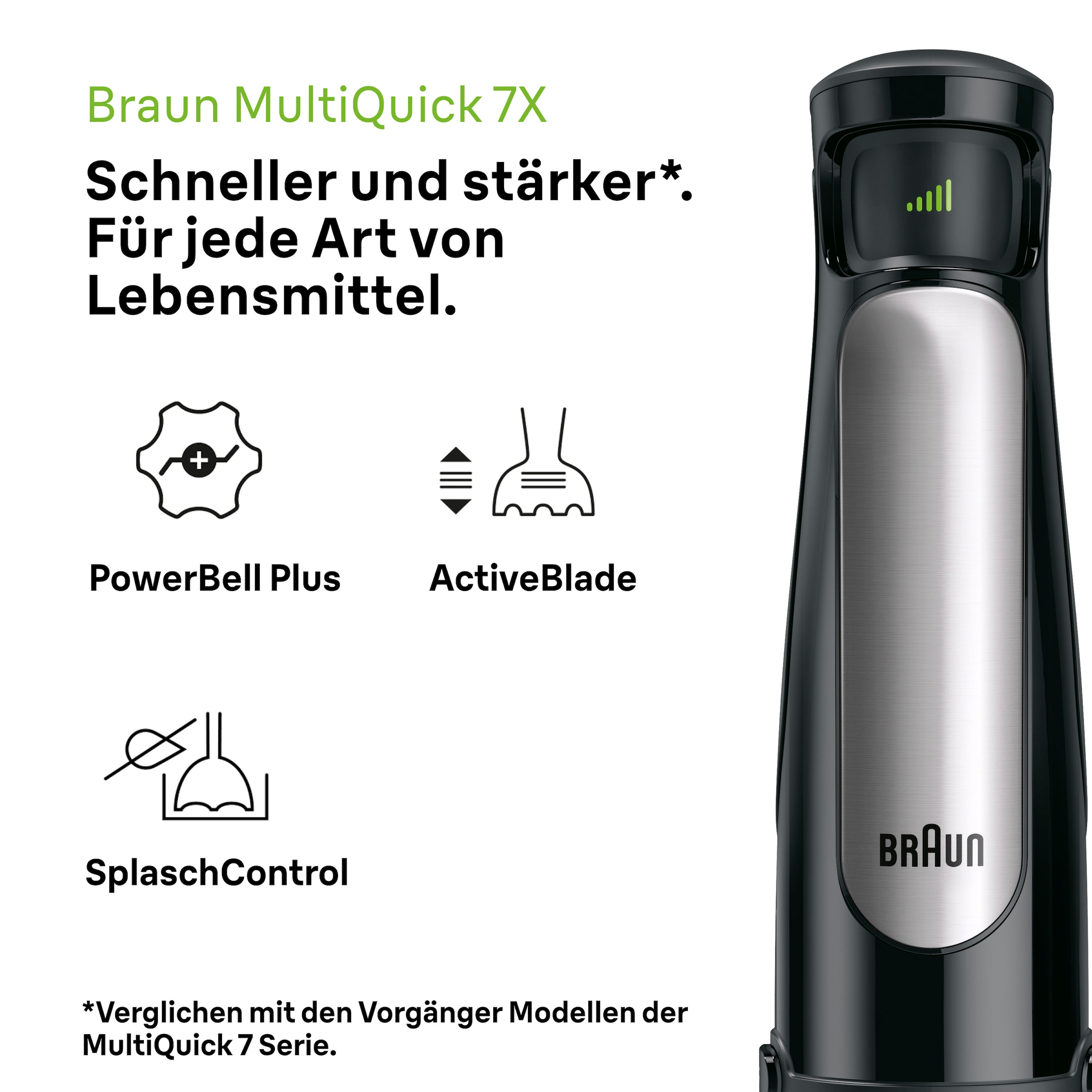 Braun Stabmixer »MQ7000X MultiQuick 7«, 1000 W, mit 600ml Mixbecher