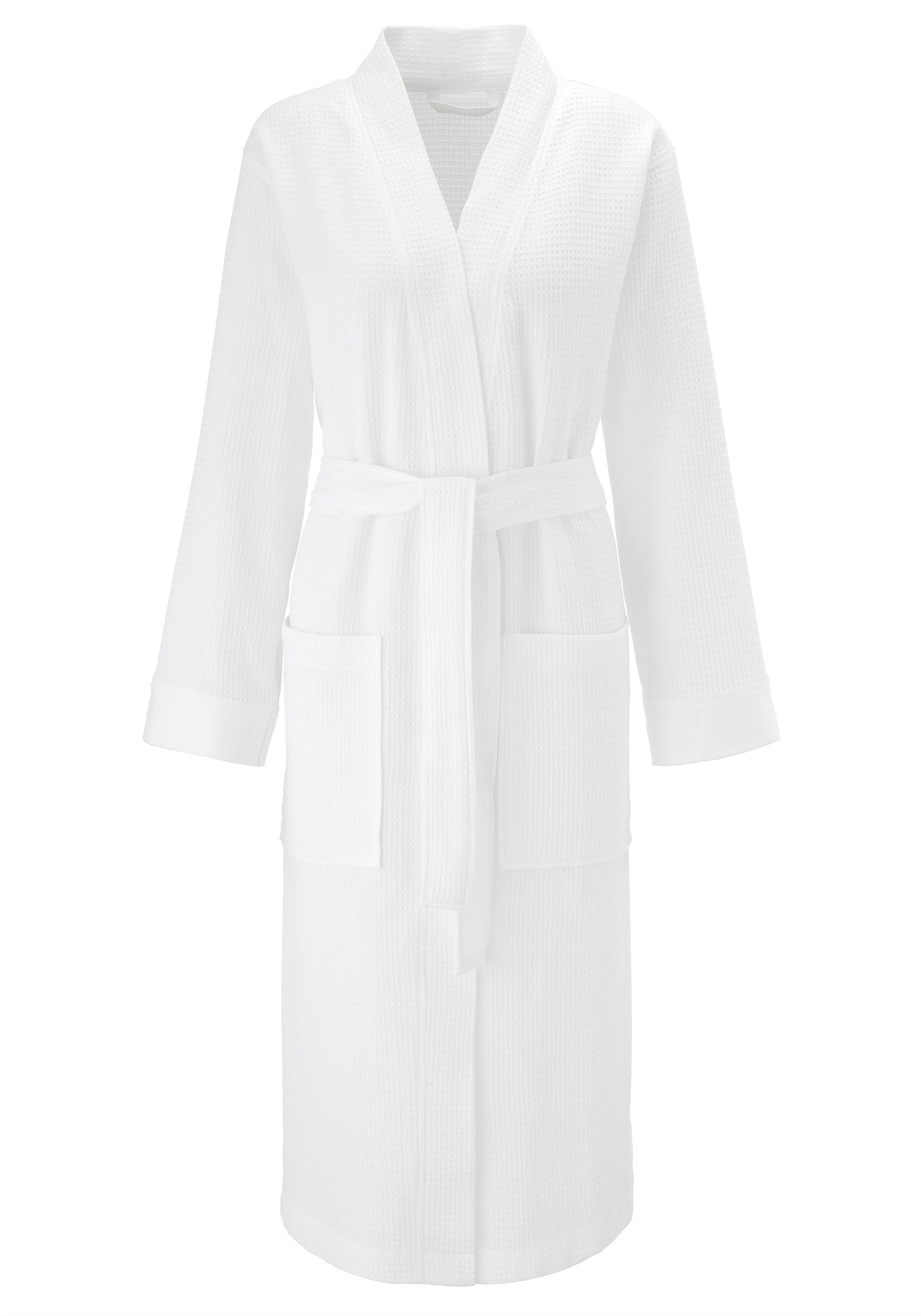 OTTO home Unisex-Bademantel »Vanessa, ideal für Sauna & Spa, Hotelbademantel, Morgenmantel« 1 Stk. Taschen, Damen & Herren, Waffelpiqué, sehr leichte Qualität, S-3XL