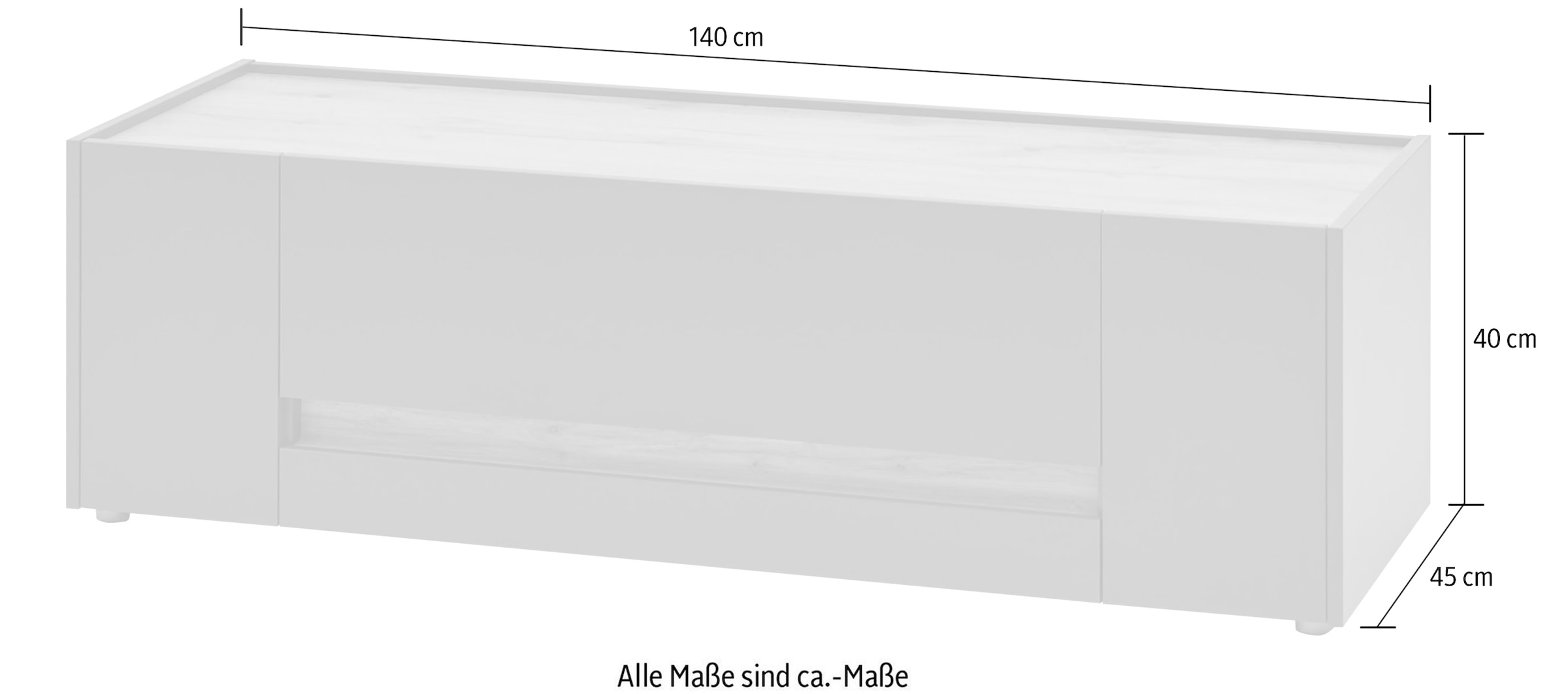 INOSIGN Lowboard »City/Giron«, Breite ca. 140 cm