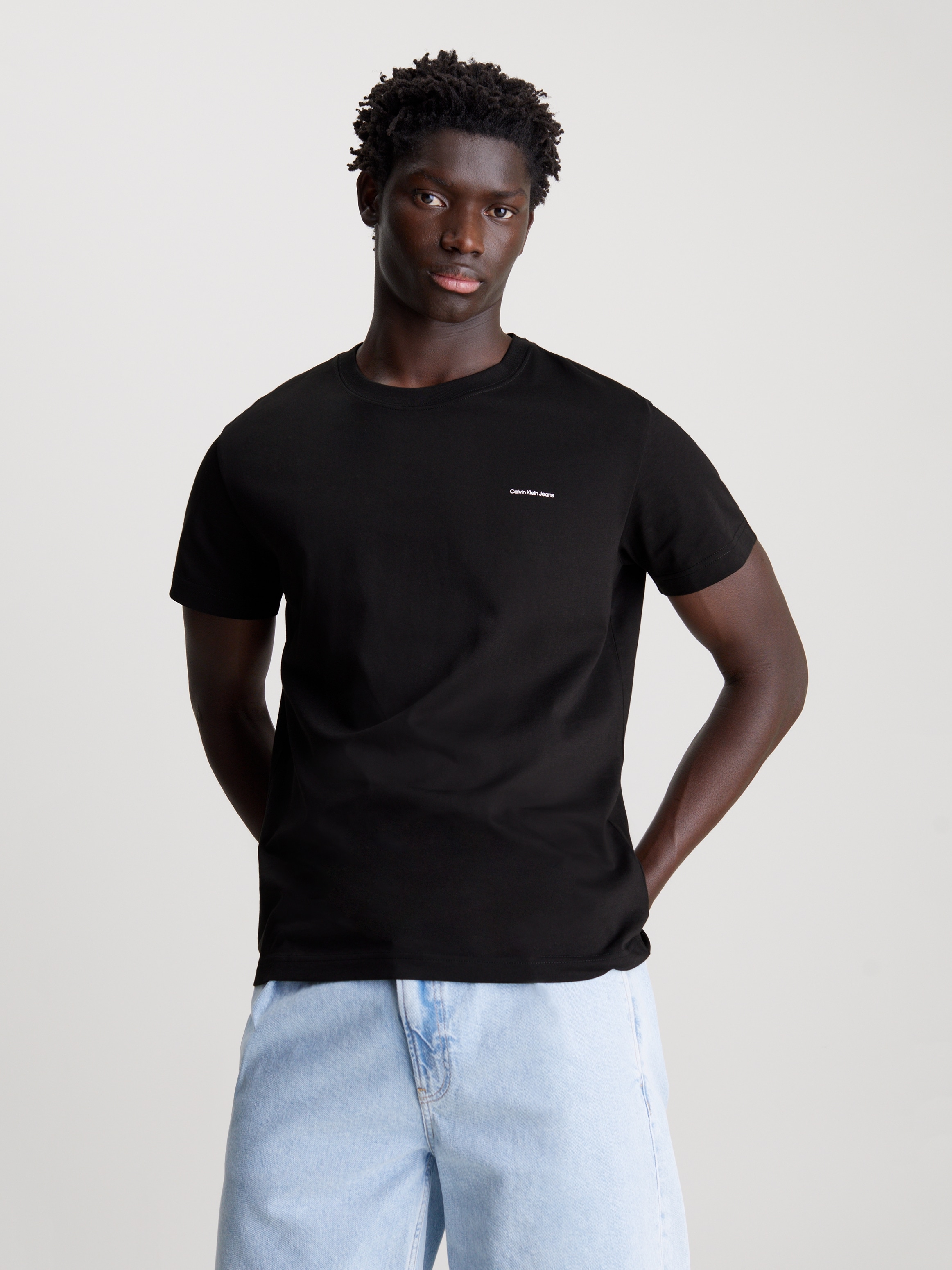 Calvin Klein Jeans T-Shirt »2 PACK INSTITUTIONAL TEE«, (Packung, 2er-Pack), mit Logoschriftzug