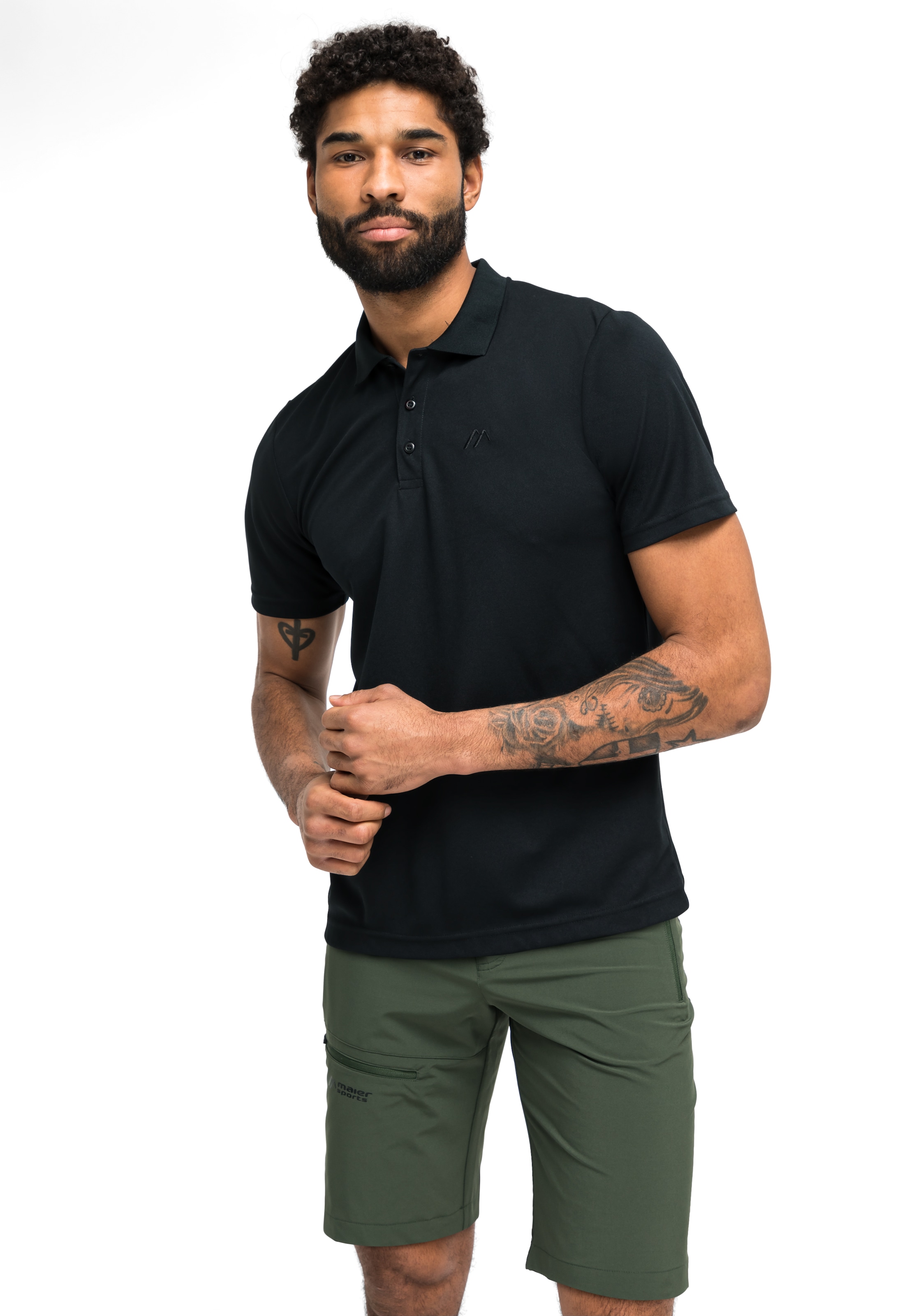 Maier Sports Funktionsshirt »Ulrich«, Herren Poloshirt, kurzarm Freizeit-Shirt mit Hemdkragen, Reg. Fit