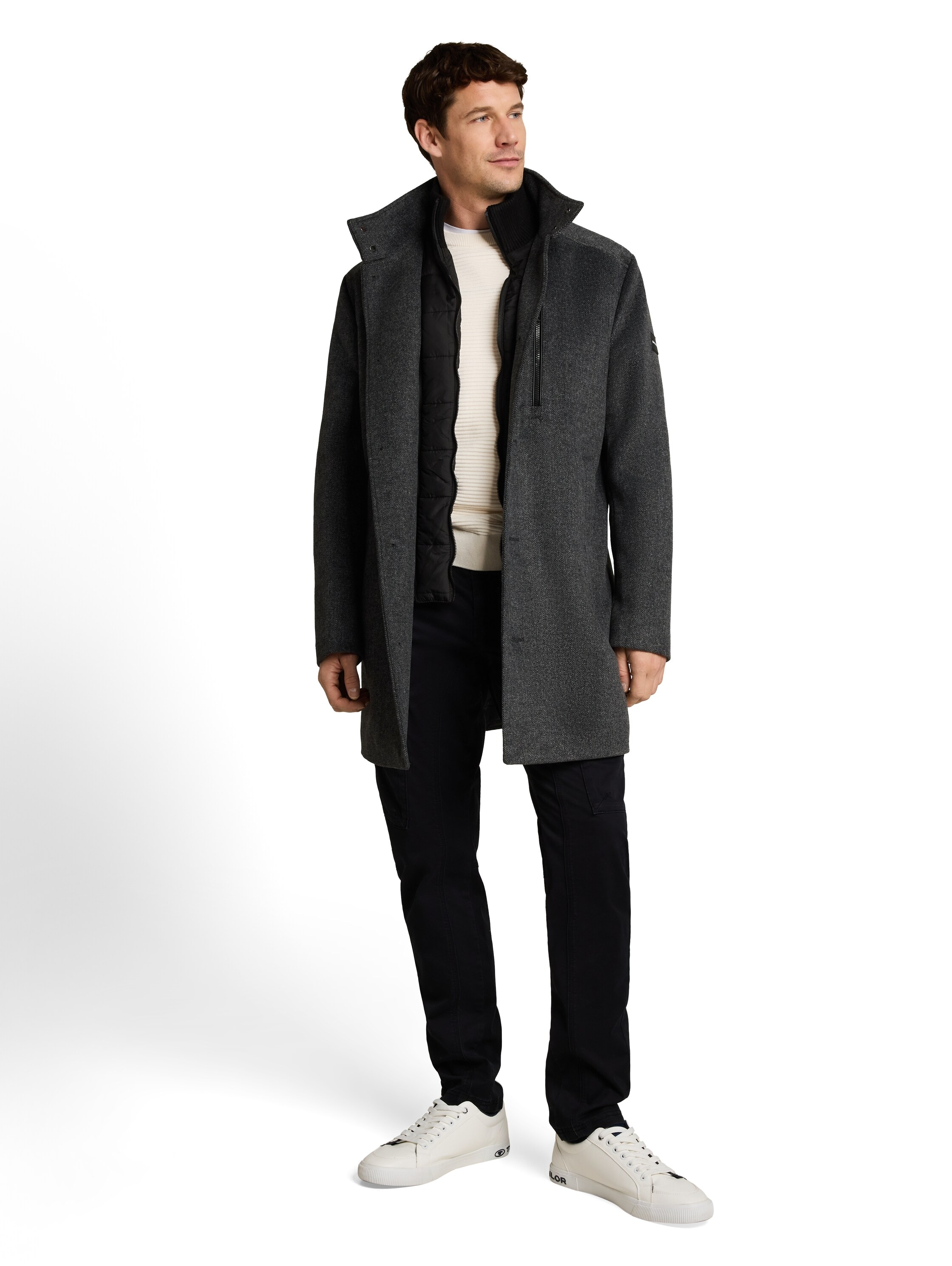TOM TAILOR Wollmantel mit abnehmbarer Innenjacke