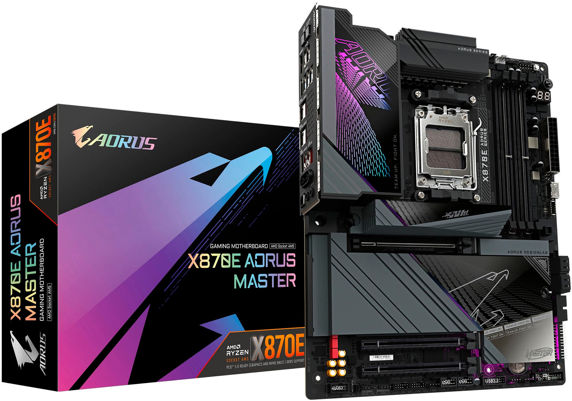 Gigabyte Mainboard "X870E AORUS MASTER Mainboard - Unterstützt AMD Ryzen 9000 CPUs, 16+2+2"