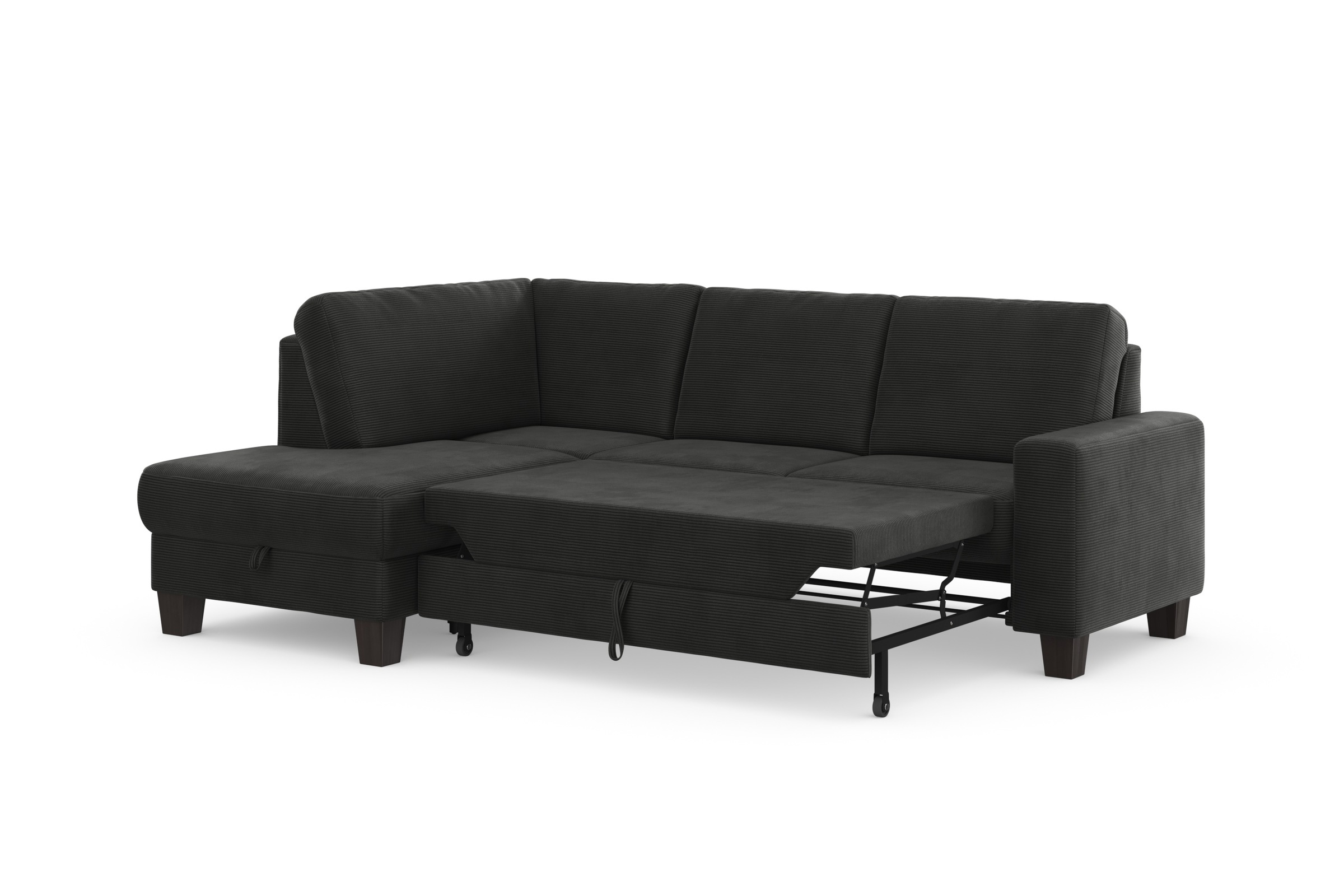 Home affaire Ecksofa »Summer L-Form«, mit Ottomane, mit oder ohne Bettfunktion und Bettkasten, Cord-Bezug