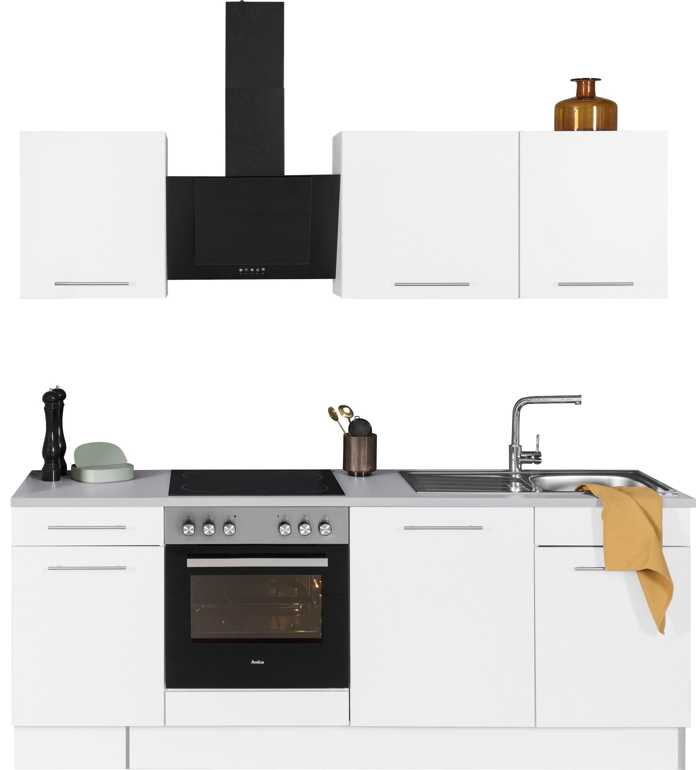 wiho Küchen Küchenzeile »Ela« Breite 220 cm, Soft-Close-Funktion, höhenverstellbare Füße