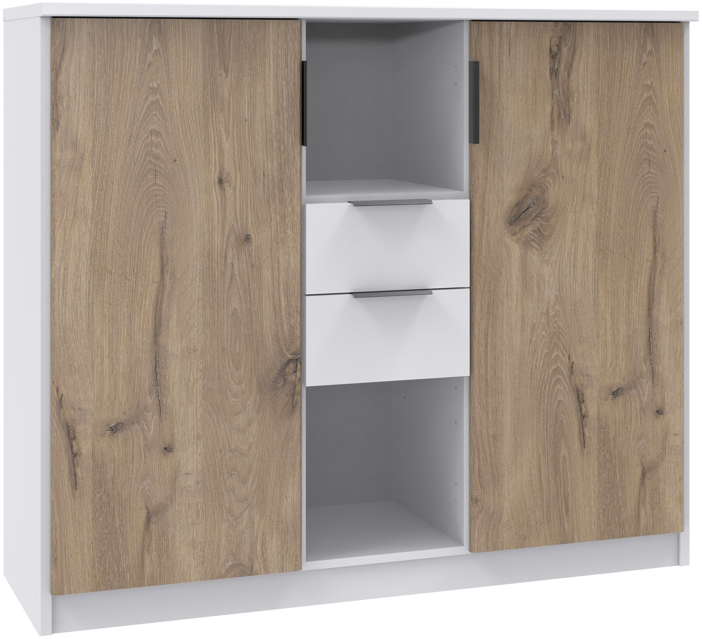 Wimex Kombikommode »Norderney Kommode Sideboard 2-türig 2 Schubladen«, B/T/H 122/40/105cm, mit Metallgriffe und Metallschienen