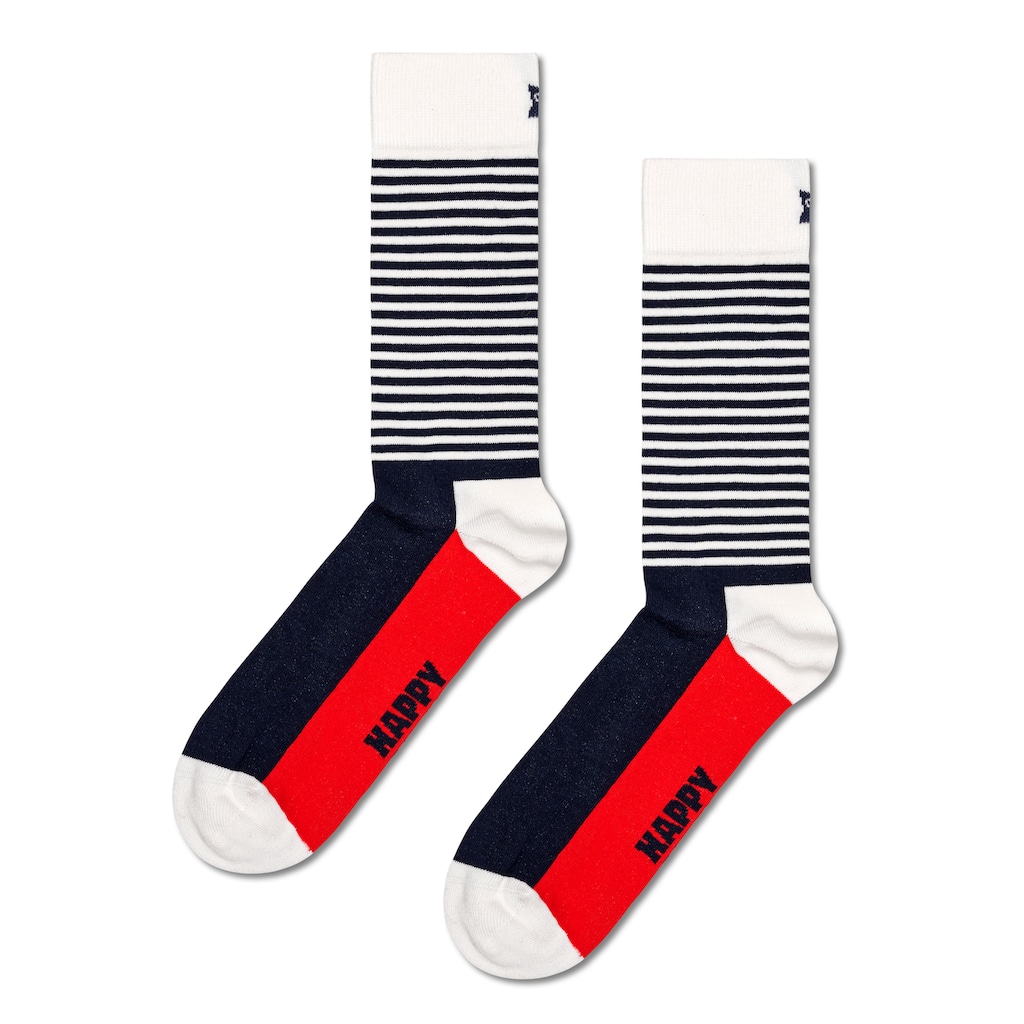 Happy Socks Socken »4-Pack Classic Navy Socks Gift Set«, (Packung, 4 Paar), Dots & Stripes