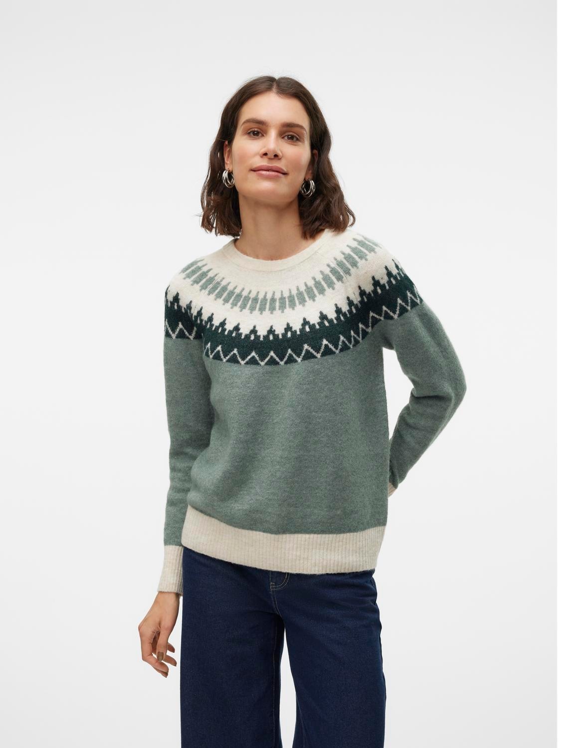Vero Moda Strickpullover »VMSIMONE LS NORDIC PULLOVER GA REP BOO«