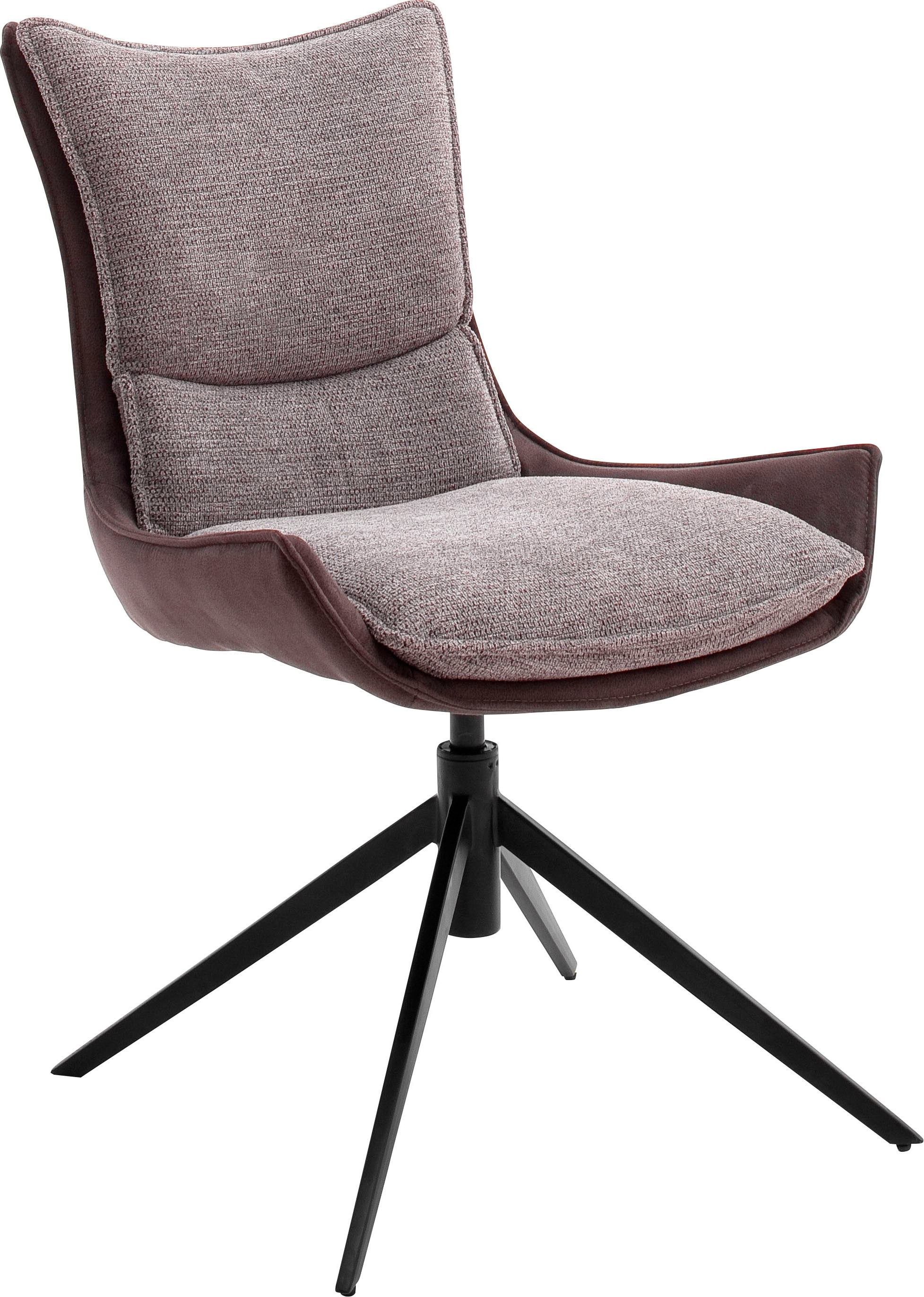 MCA furniture 4-Fußstuhl »Kitami«, (Set), 2 St., Esszimmerstuhl drehbar 360° mit Nivellierung, Stoffbezug, bis 120 kg