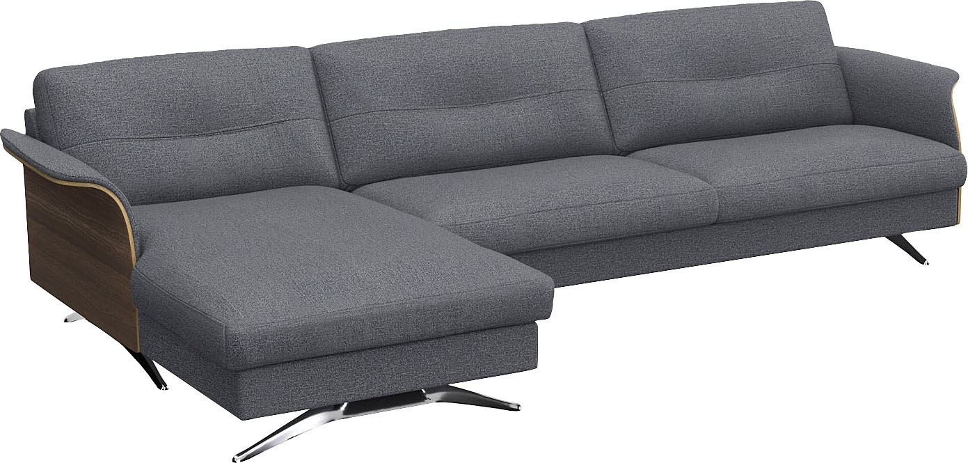 FLEXLUX Ecksofa »Glow Designsofa, bequem und komfortabel durch hochwertigen Sitzaufbau« L-Form, Modernes skandinavisches Design