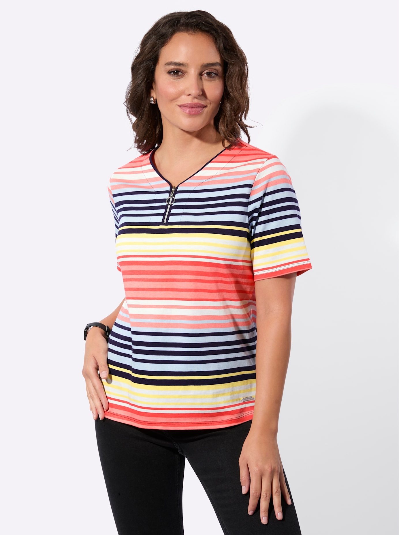 Casual Looks Kurzarmshirt »Ringelshirt« 1 tlg.