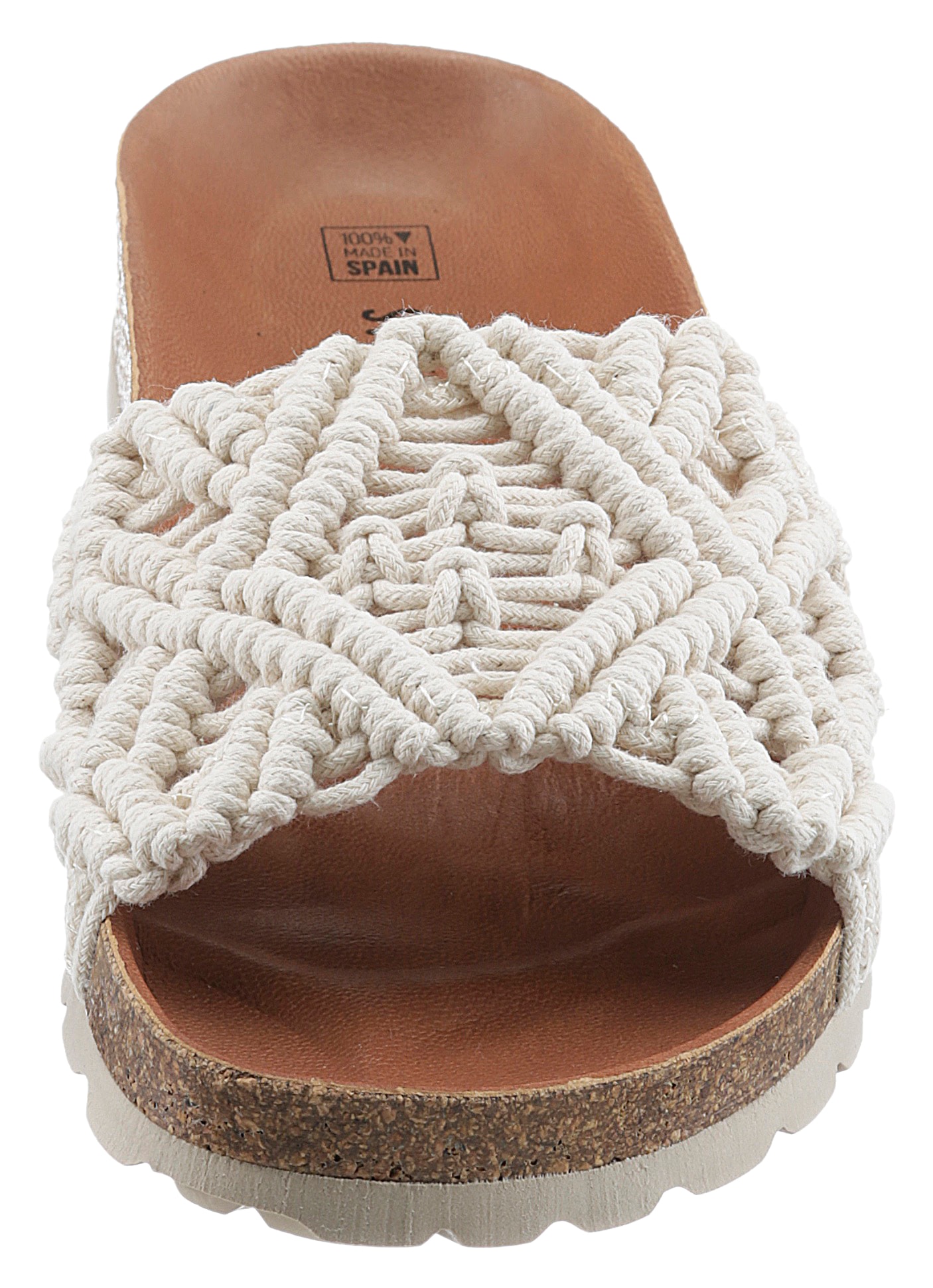 VERBENAS Pantoffel »Raga Knots Digital«, Sommerschuh, Schlappen, Hausschuh in gehäkeltem Look