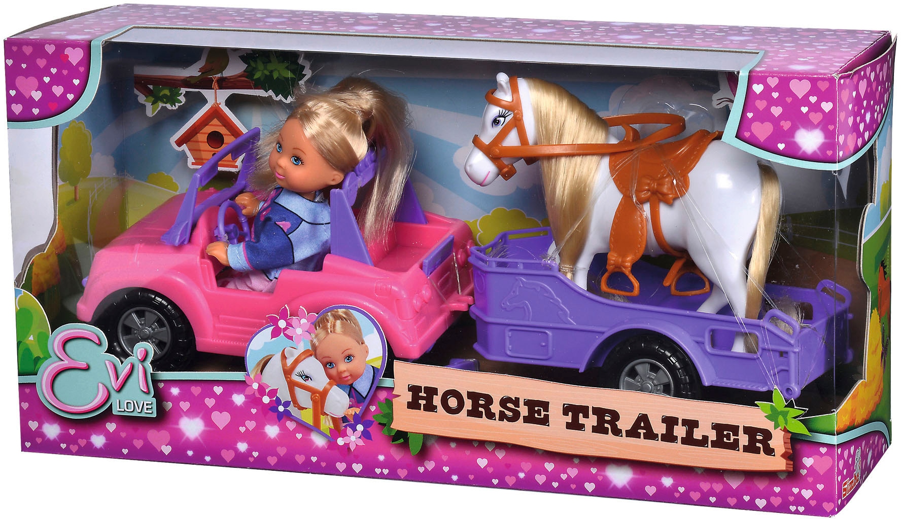 SIMBA Minipuppe »Evi Love Horse Trailer«