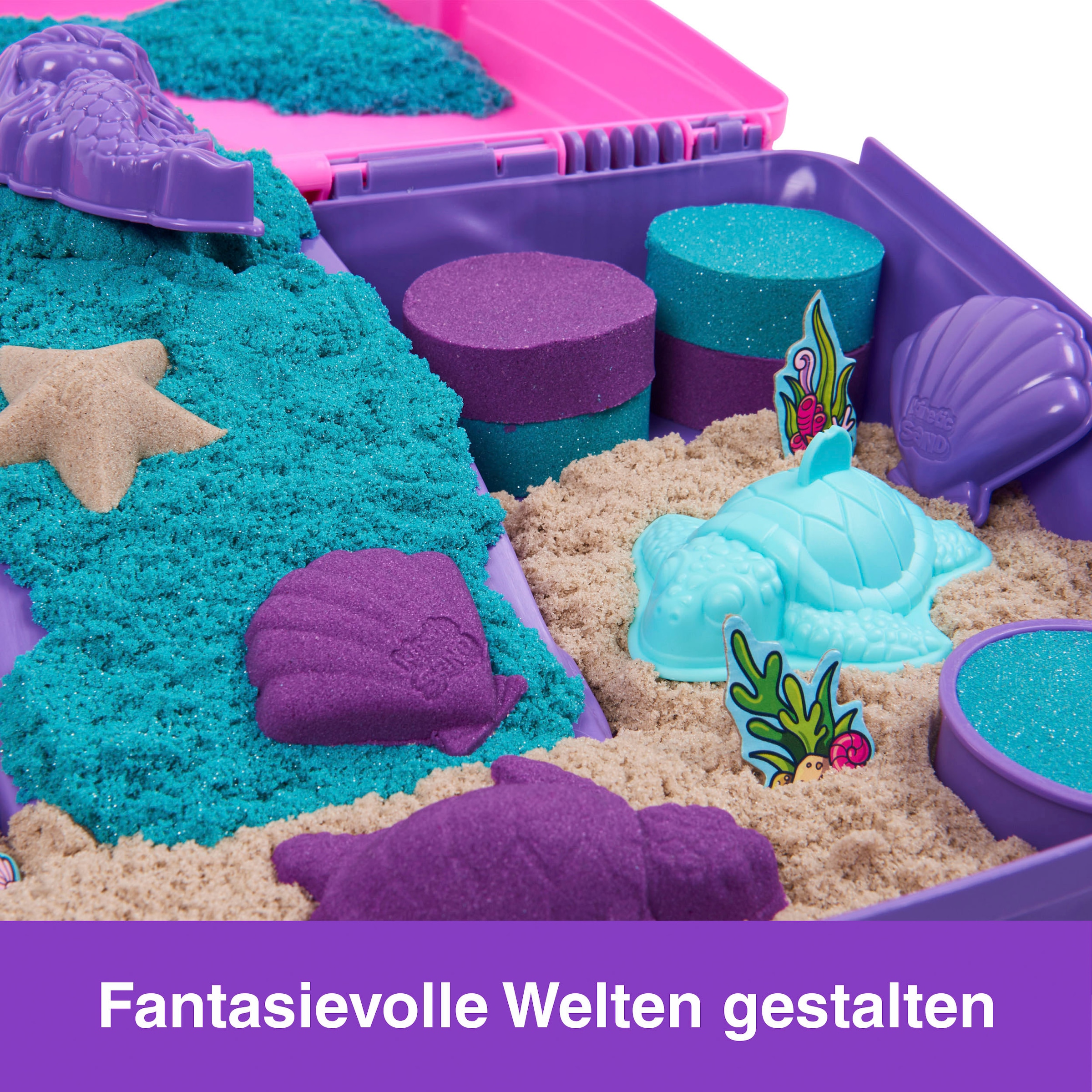 Spin Master Kreativset »Kinetic Sand, Meerjungfrauen Koffer«, Made